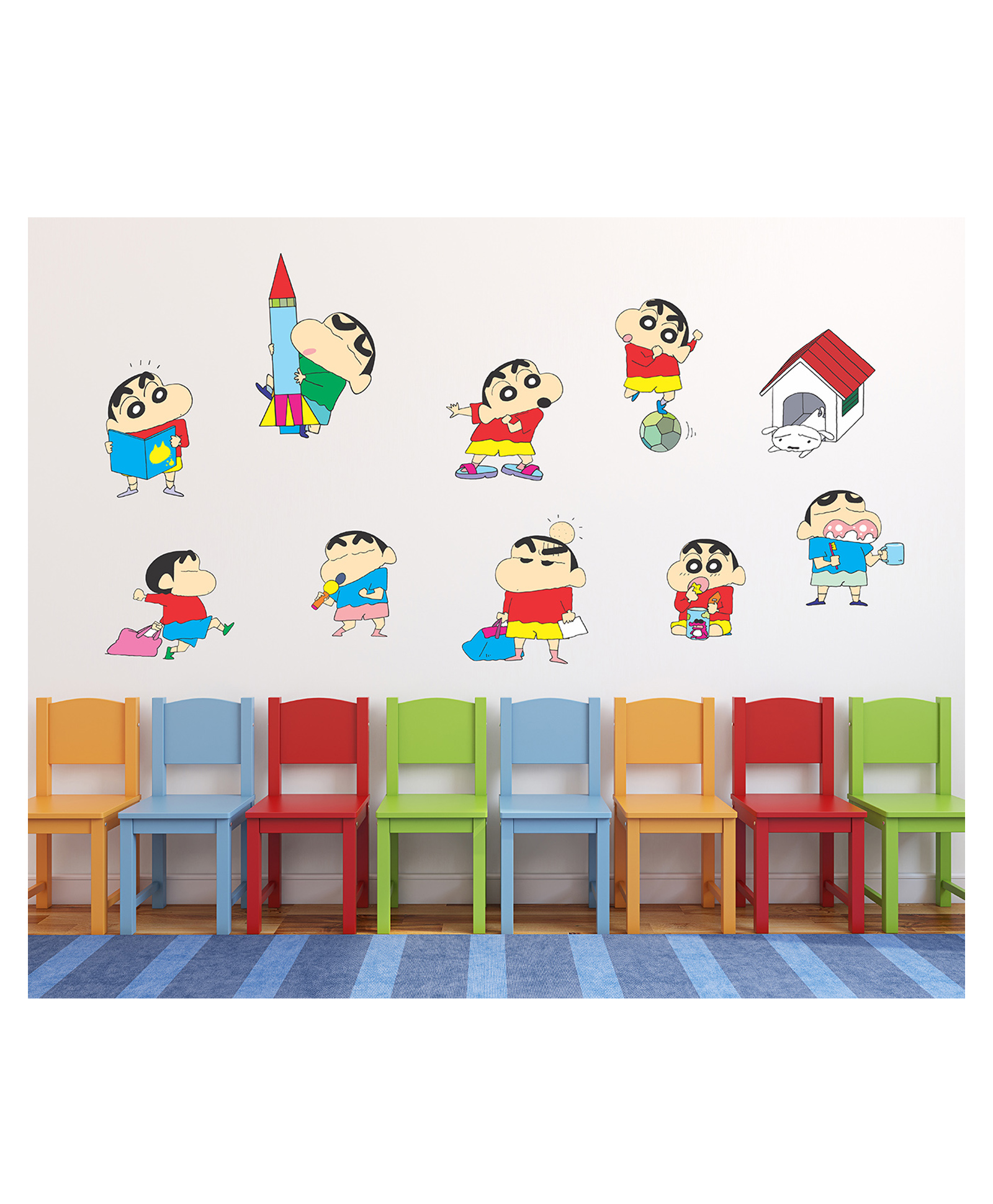 Wallstick Shin Chan Funny Activities  Vinyl-image-48