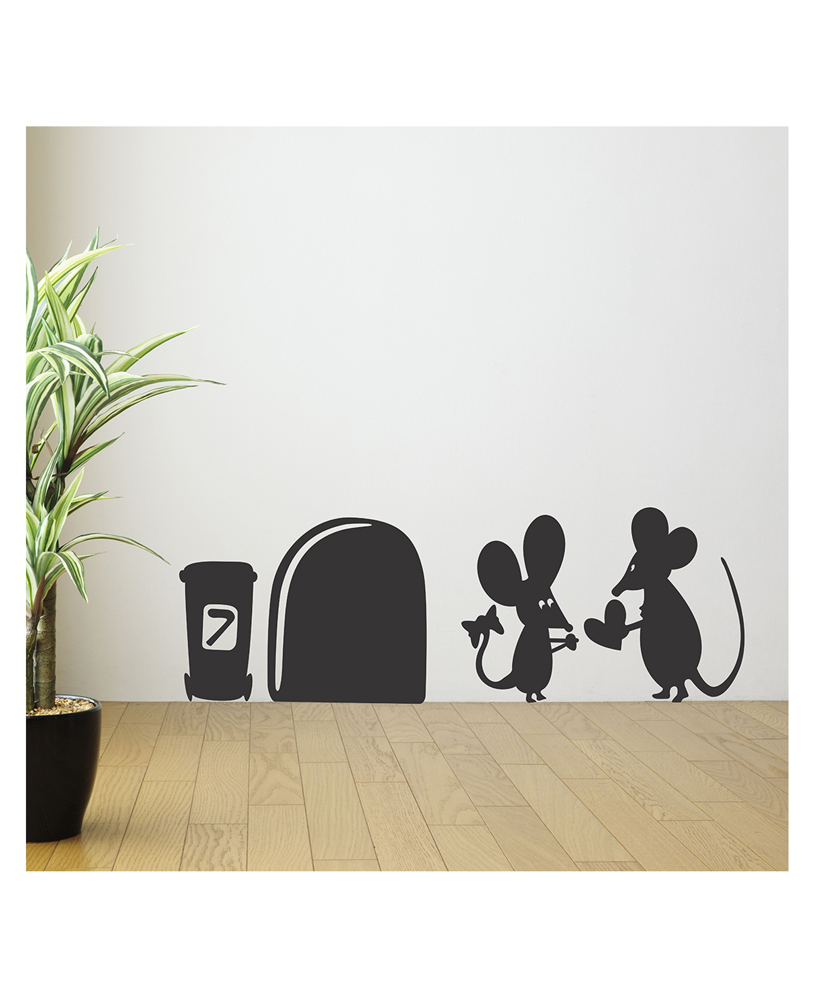 Wallstick Cute Mouse wallstickers Vinyl-picture-12