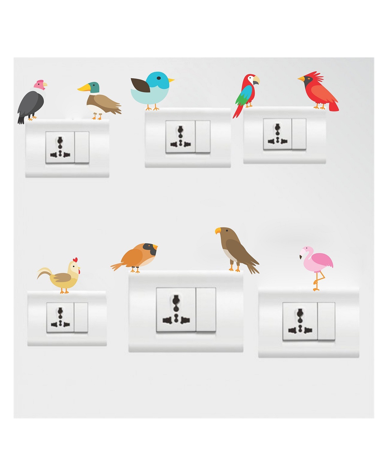 Wallstick Colourful Birds wallstickers Vinyl-image-28