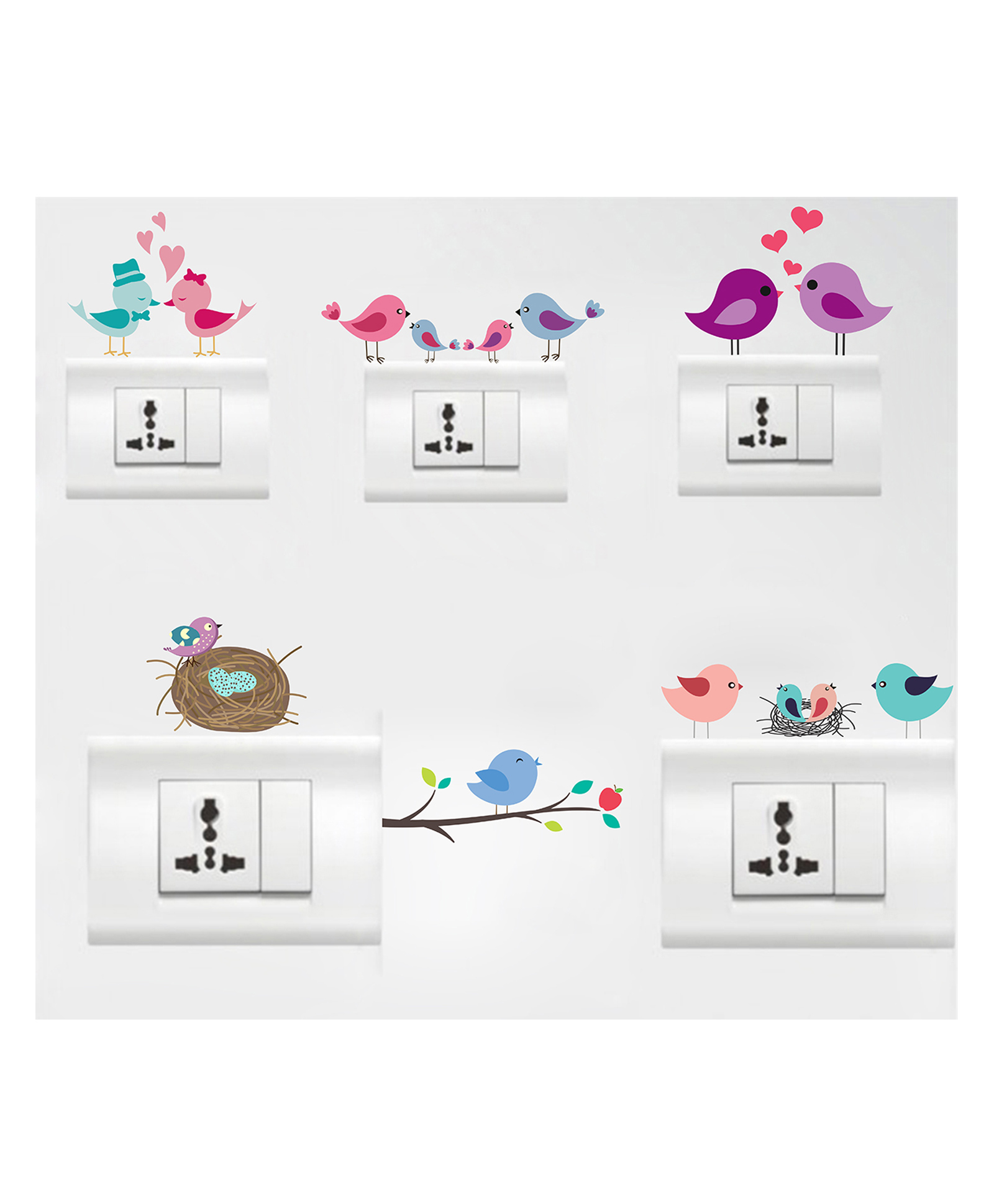 Wallstick Beautiful Birds wallstickers Vinyl-image-26