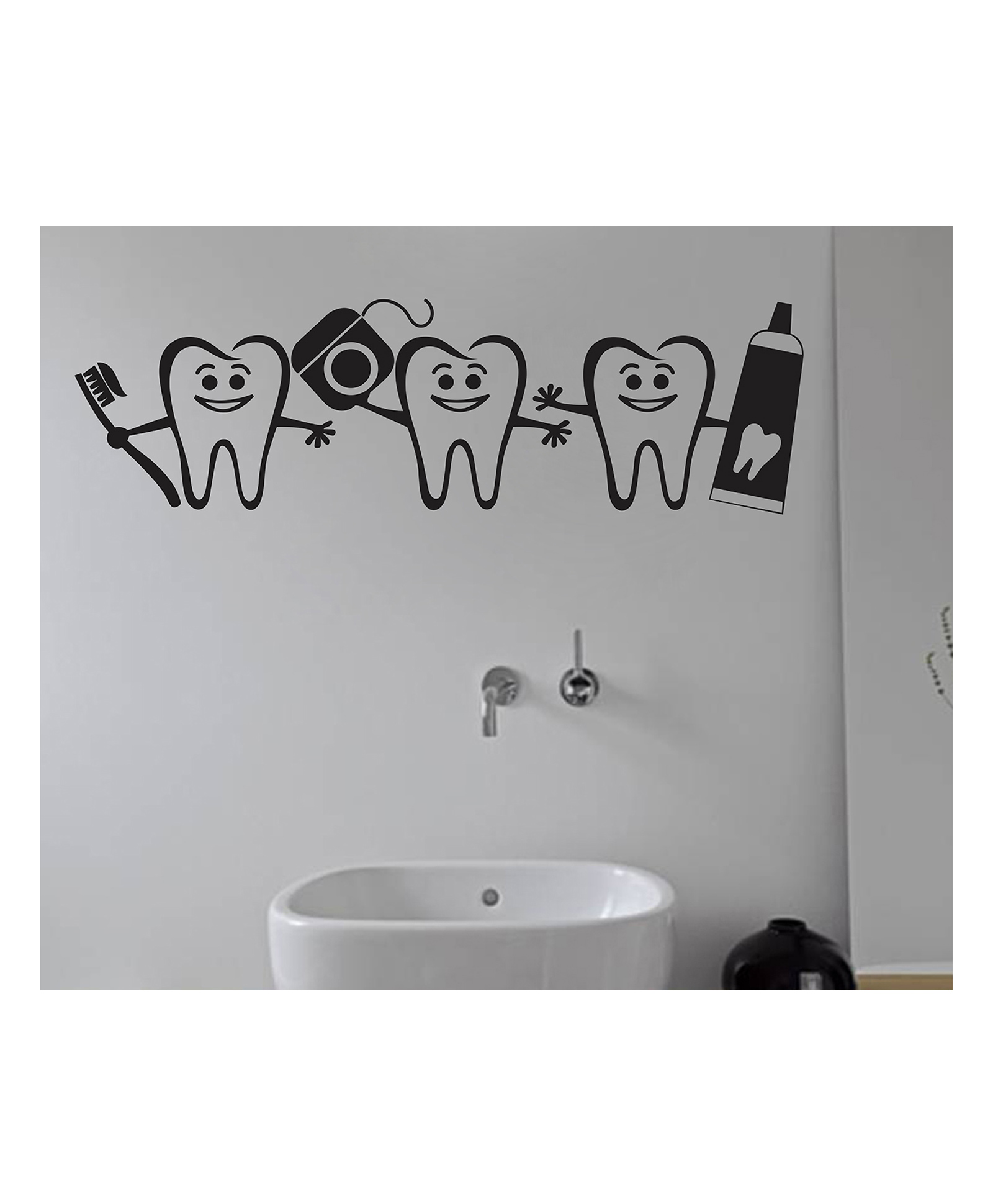 Wallstick Happy Brushing time wallstickers Vinyl-picture-23