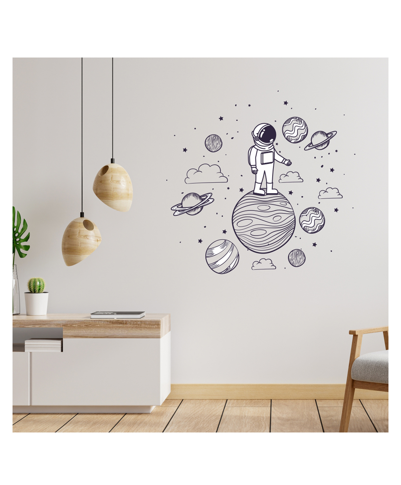Wallstick Astronaut Drawing Decorative Wallstickers-image-18