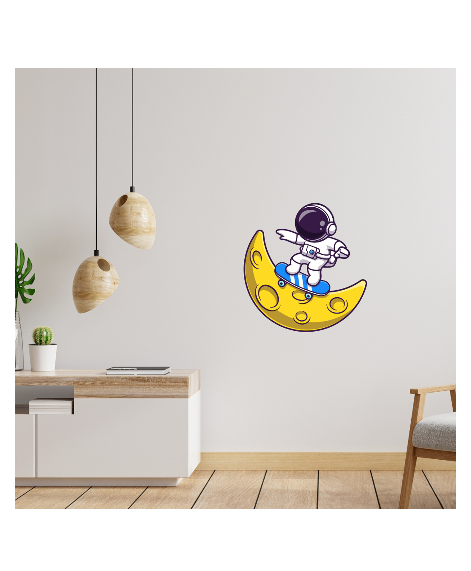 Wallstick Astronaut in The Moon  Decorative Wallsticker-image-41