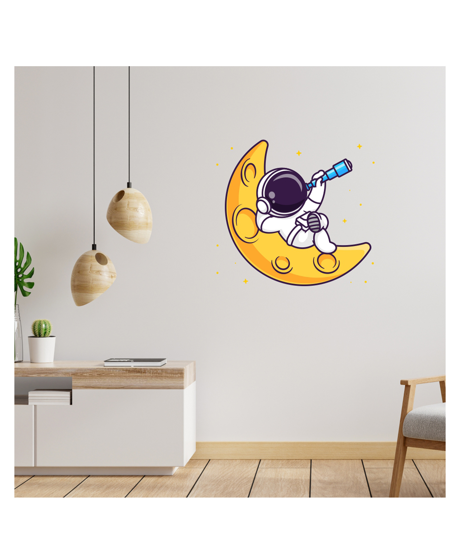 Wallstick Astronaut on The Moon Decorative Wallsticker-image-25