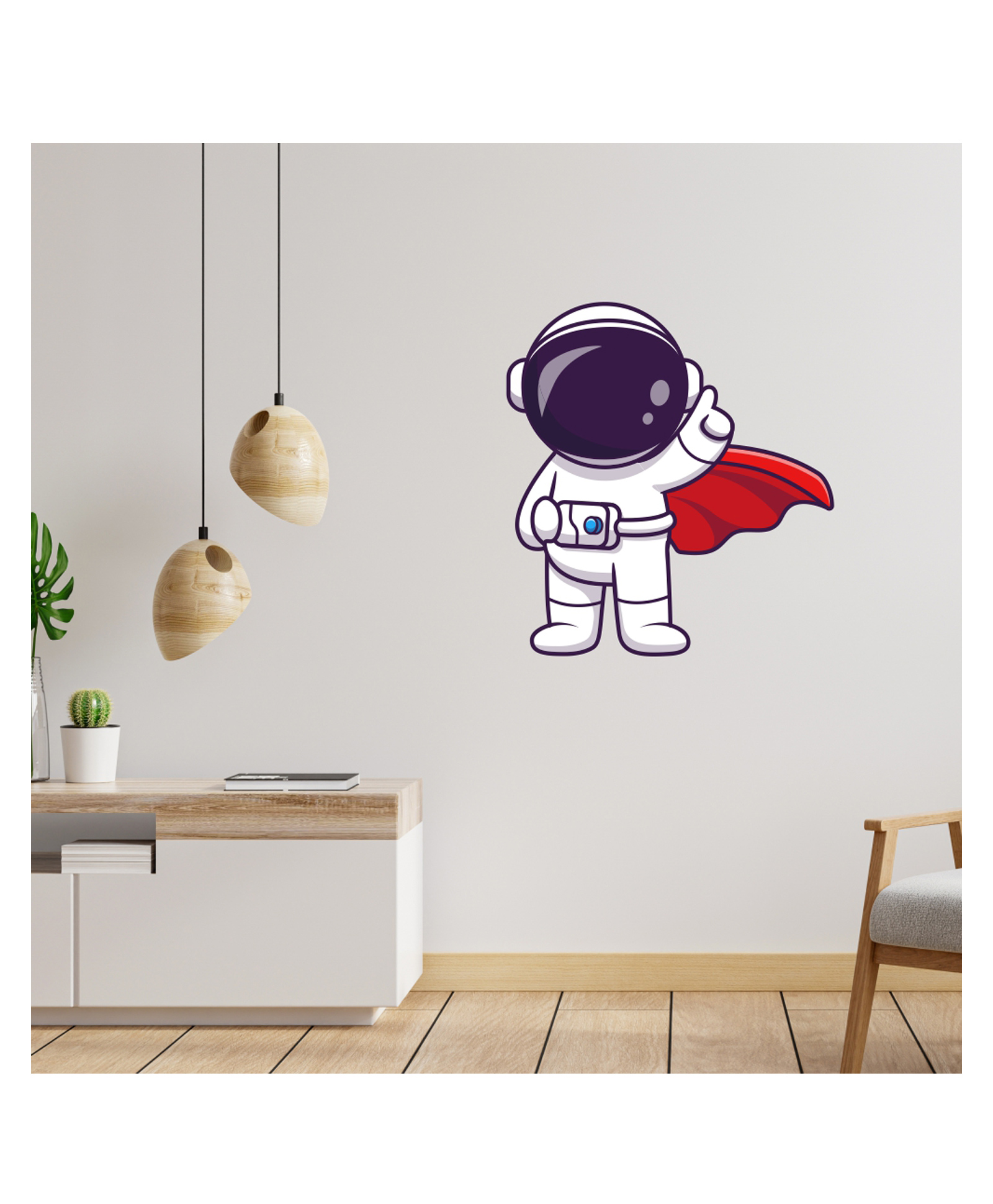 Wallstick Superman Astronaut Decorative Vinyl Wallsticker-image-36