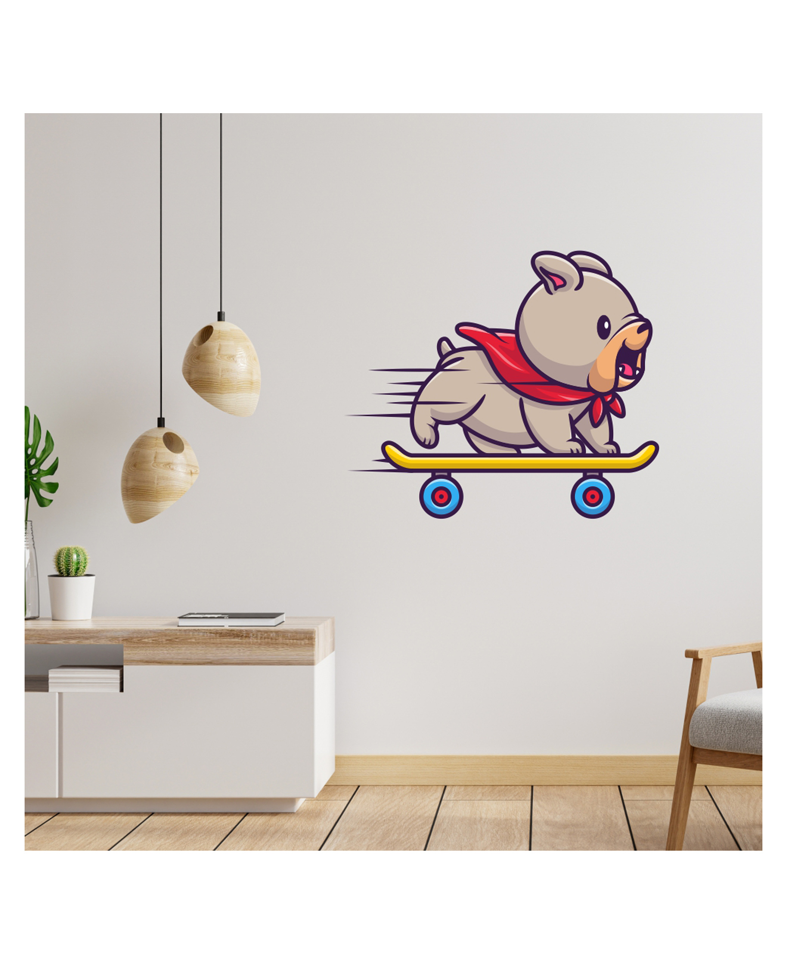 Wallstick Cute Puppy for Kids Room Decorative Vinyl Wallsticker-image-12