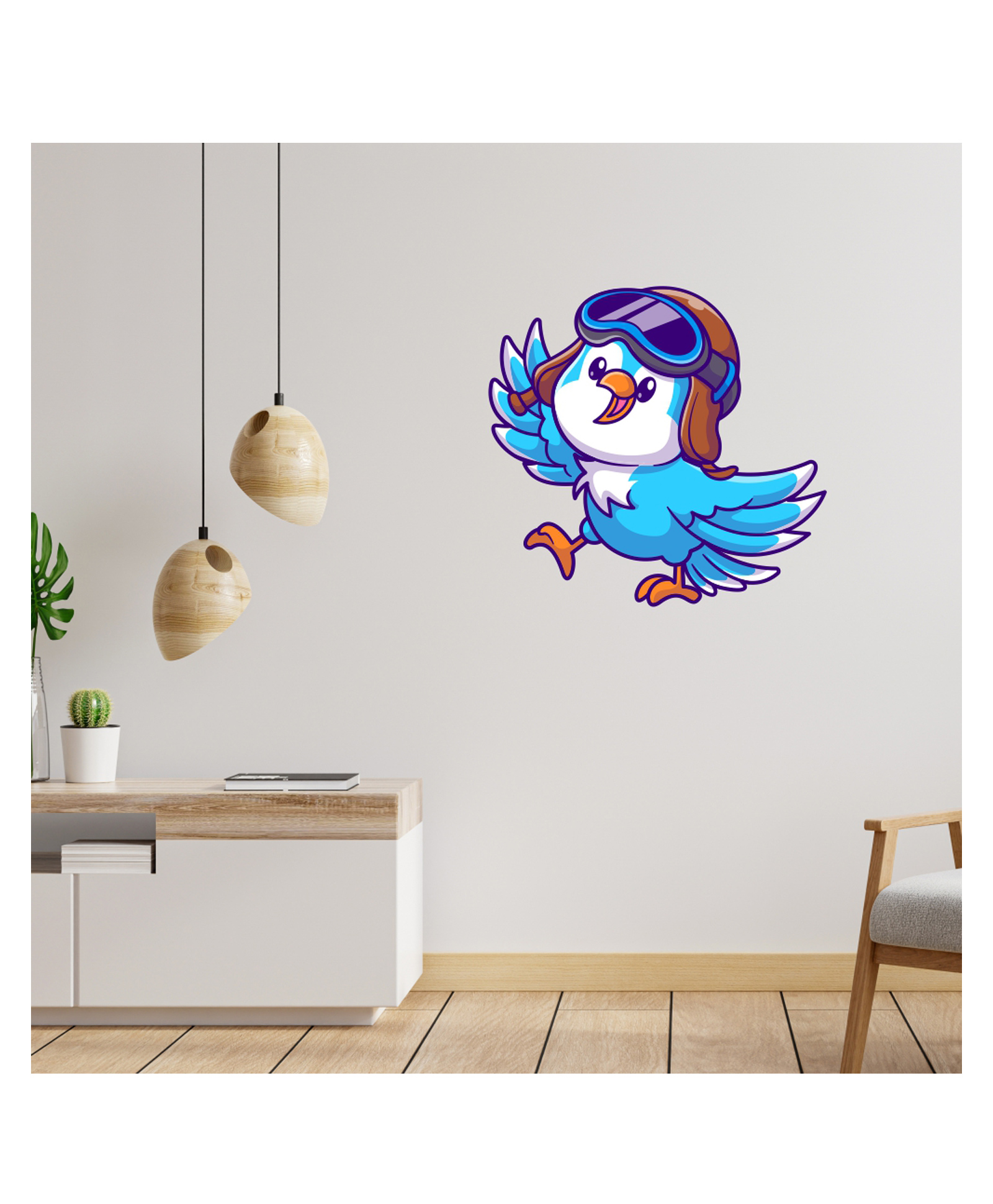 Wallstick Cute Birds Decorative Vinyl Wallsticker-image-10
