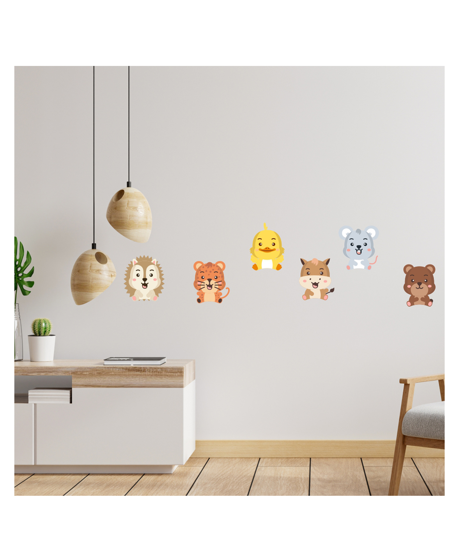 Wallstick Crazy Wild Animals Decorative Vinyl Wallsticker-image-23