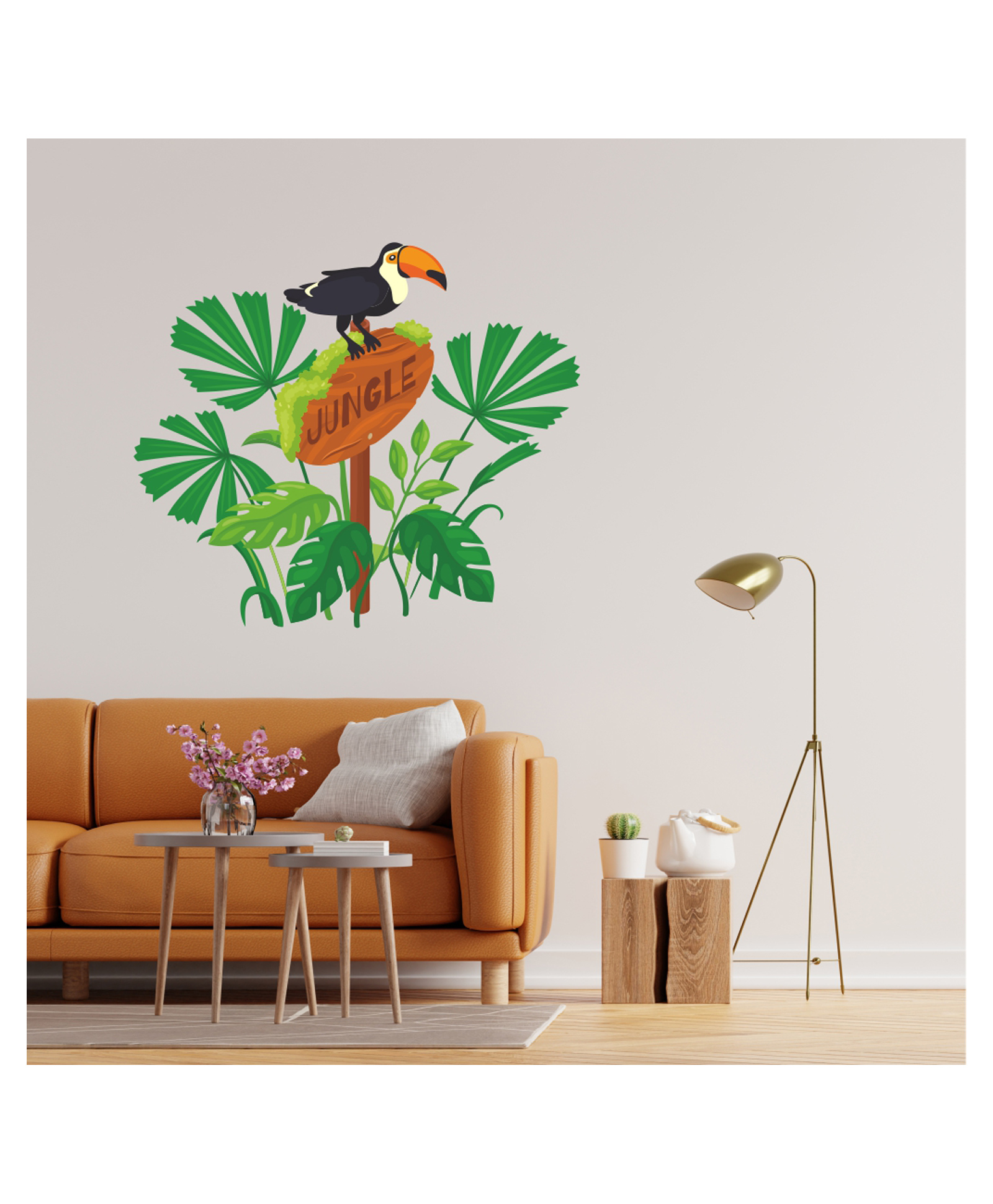 Wallstick Beautiful Jungle Bird for Home Decorative Vinyl Wallsticker-image-21