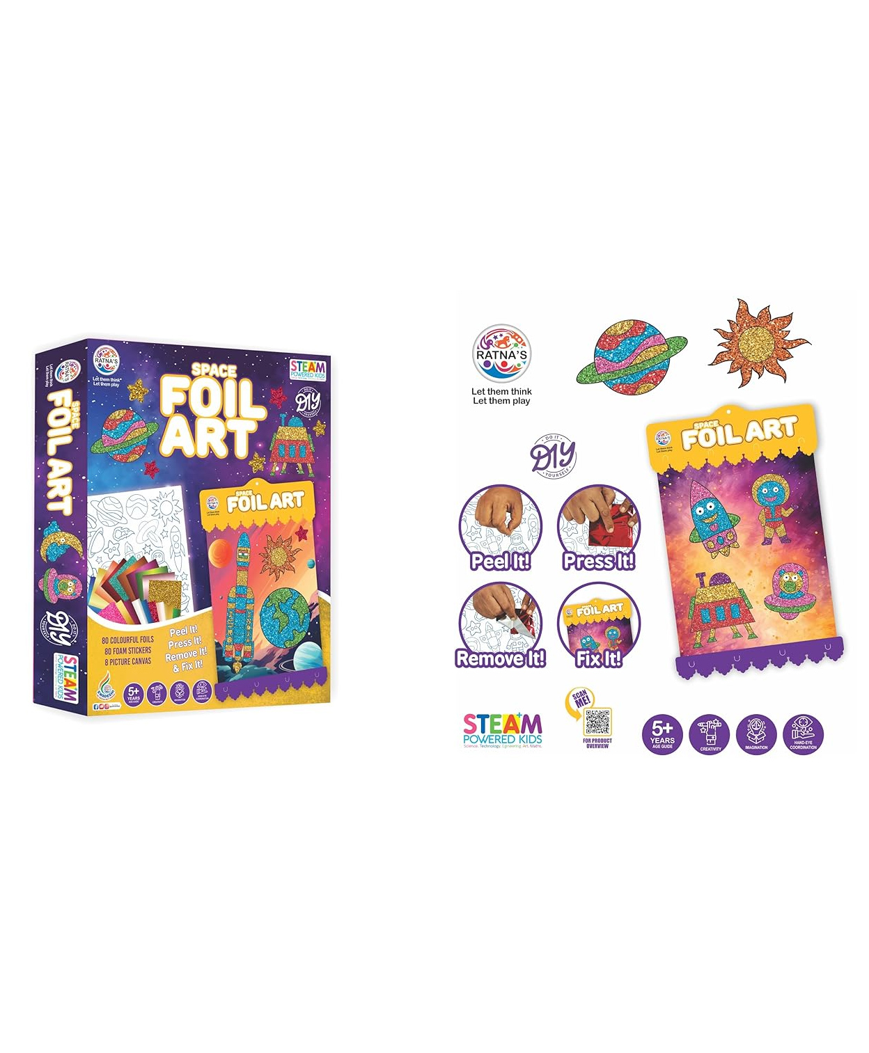 Ratnas Space Foil Art Activity Kit - Multicolour-image-34