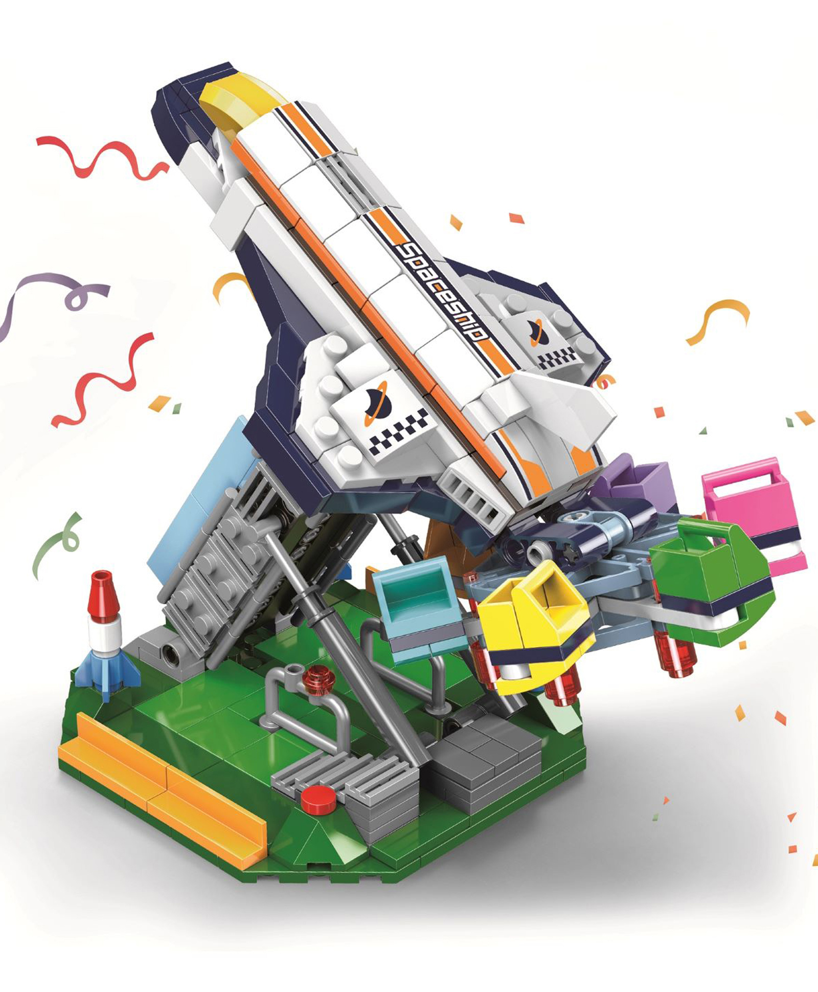 Playzu Building Blocks Space Shuttle -343 Pieces-image-5
