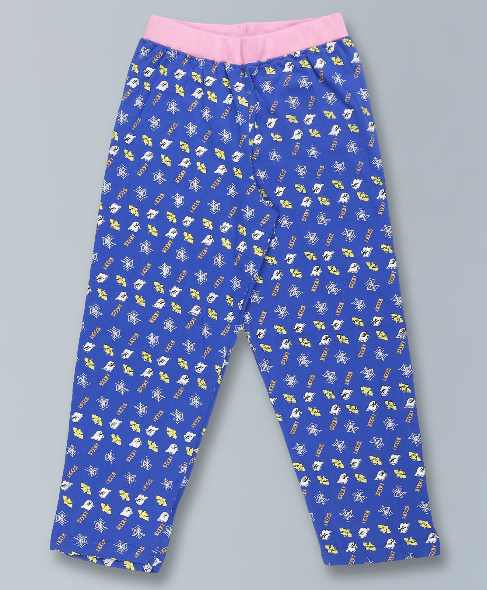 Kiddopanti Ghosts & Bats Printed Pajama Pant - Royal Blue-picture-10