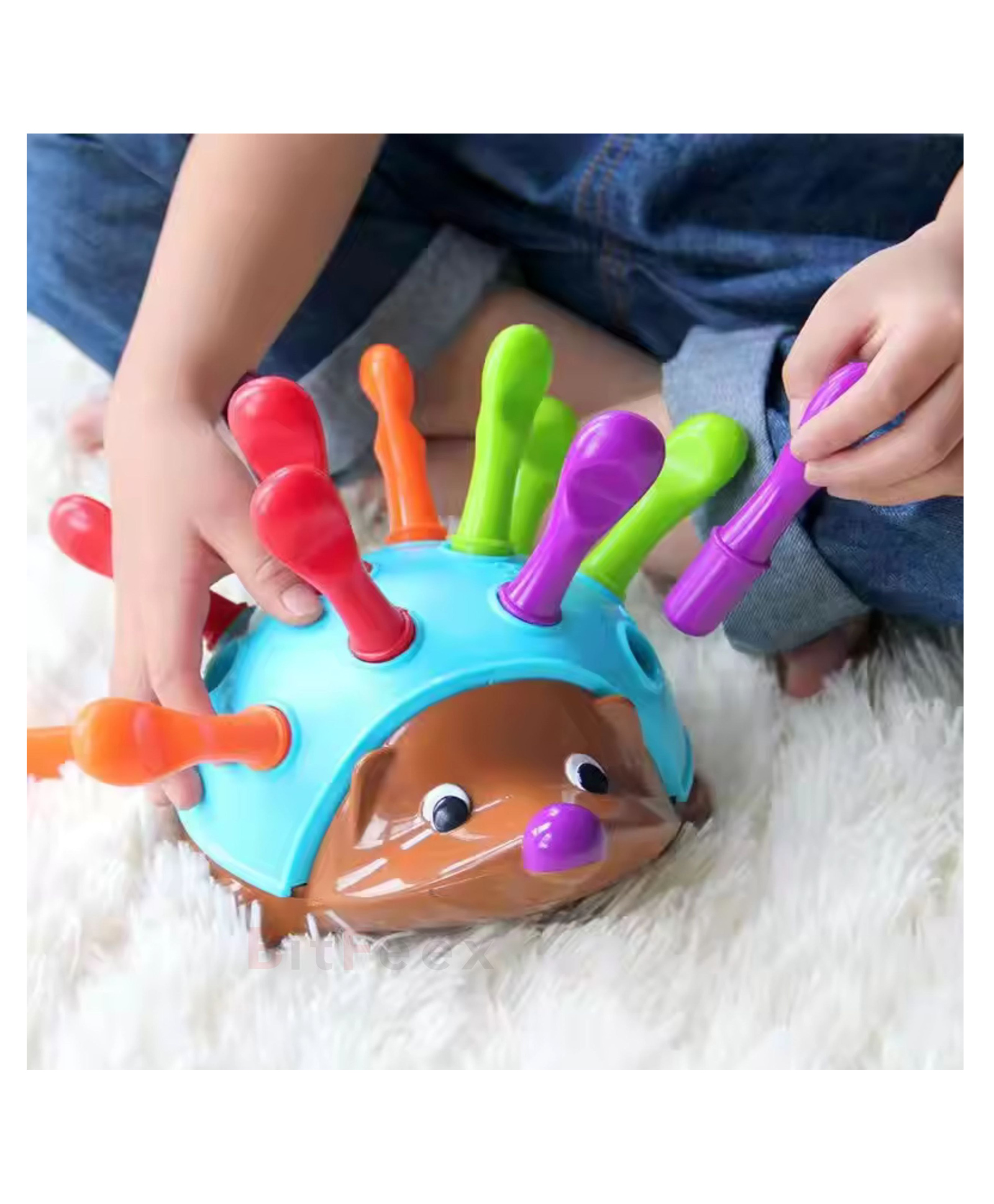 BitFeex Hedgehog toy Learning Montessori Toys Motor Skills Sensory Toys - Color may vary, Pack of 1pcs-picture-38