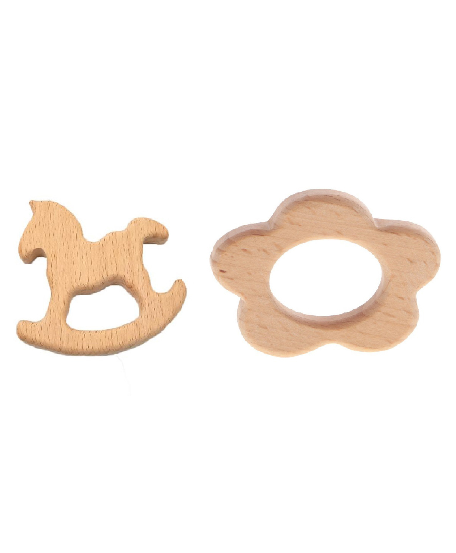 Domenico Natural Steam Beech Wood Teether Pack of 2 (Design may vary)-image-4