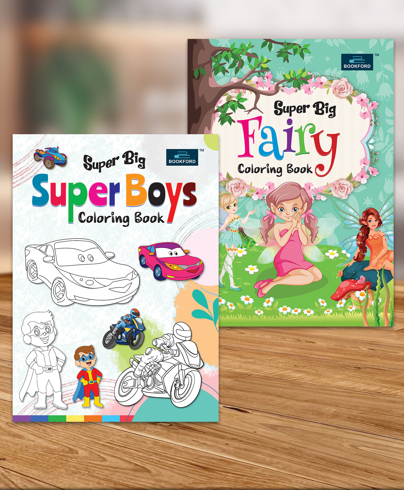 bookford publications Super Big Coloring Book - Super Boys & Fairy For Kids (Set of 2)-picture-24