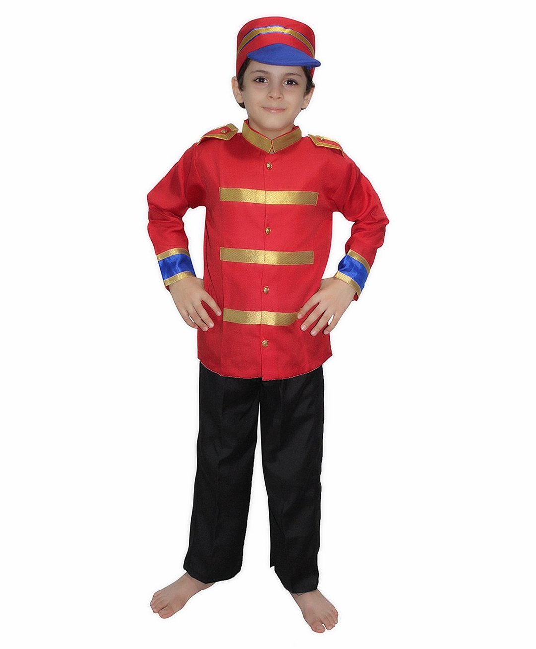Kaku Fancy Dresses Mangal Pandey National Hero Freedom Fighter Republic Day & Independence Day Theme Costume Set - Red & Black-image-38