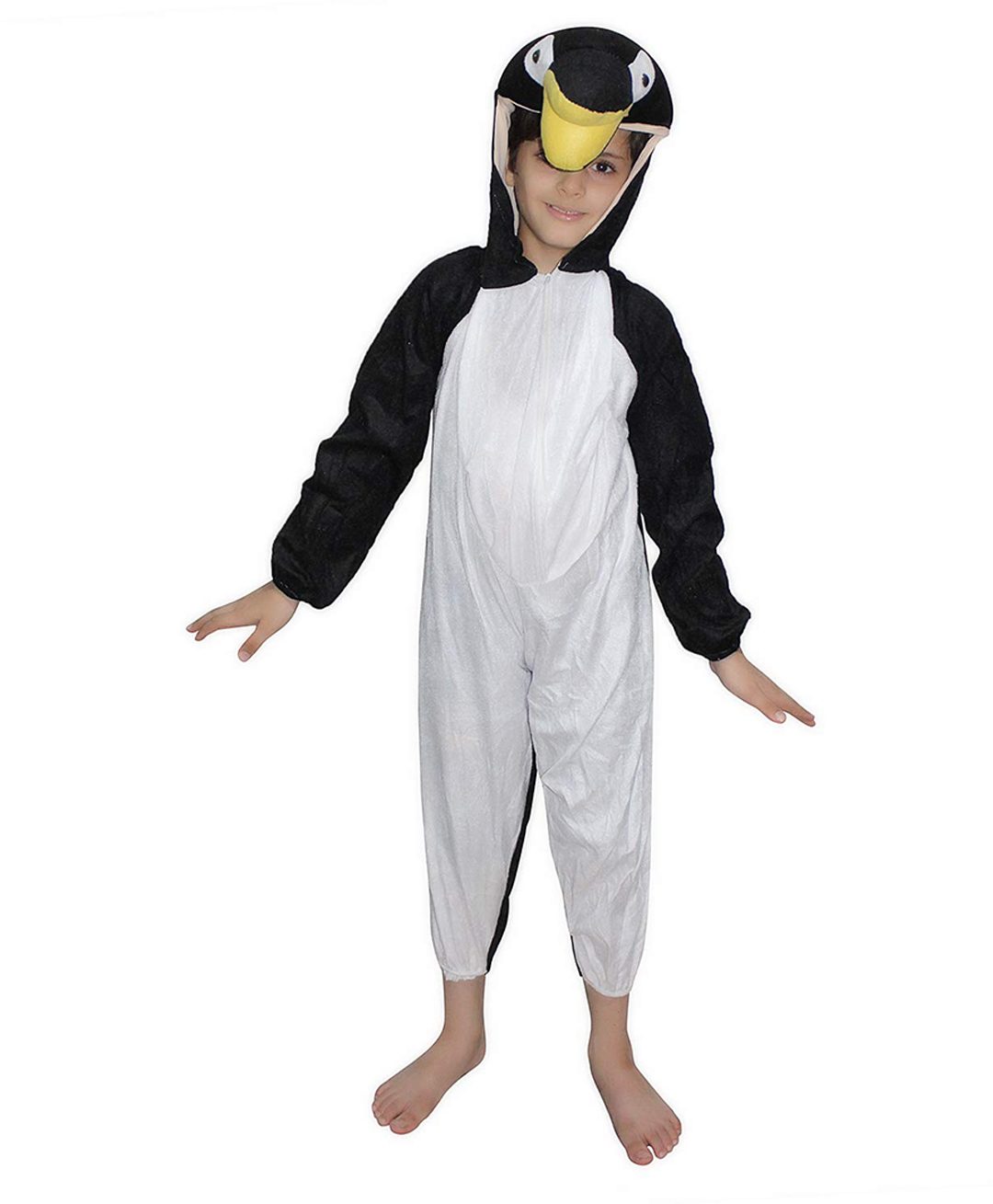 Kaku Fancy Dresses Penguin Bird Theme Costume Set - Black & White-image-13