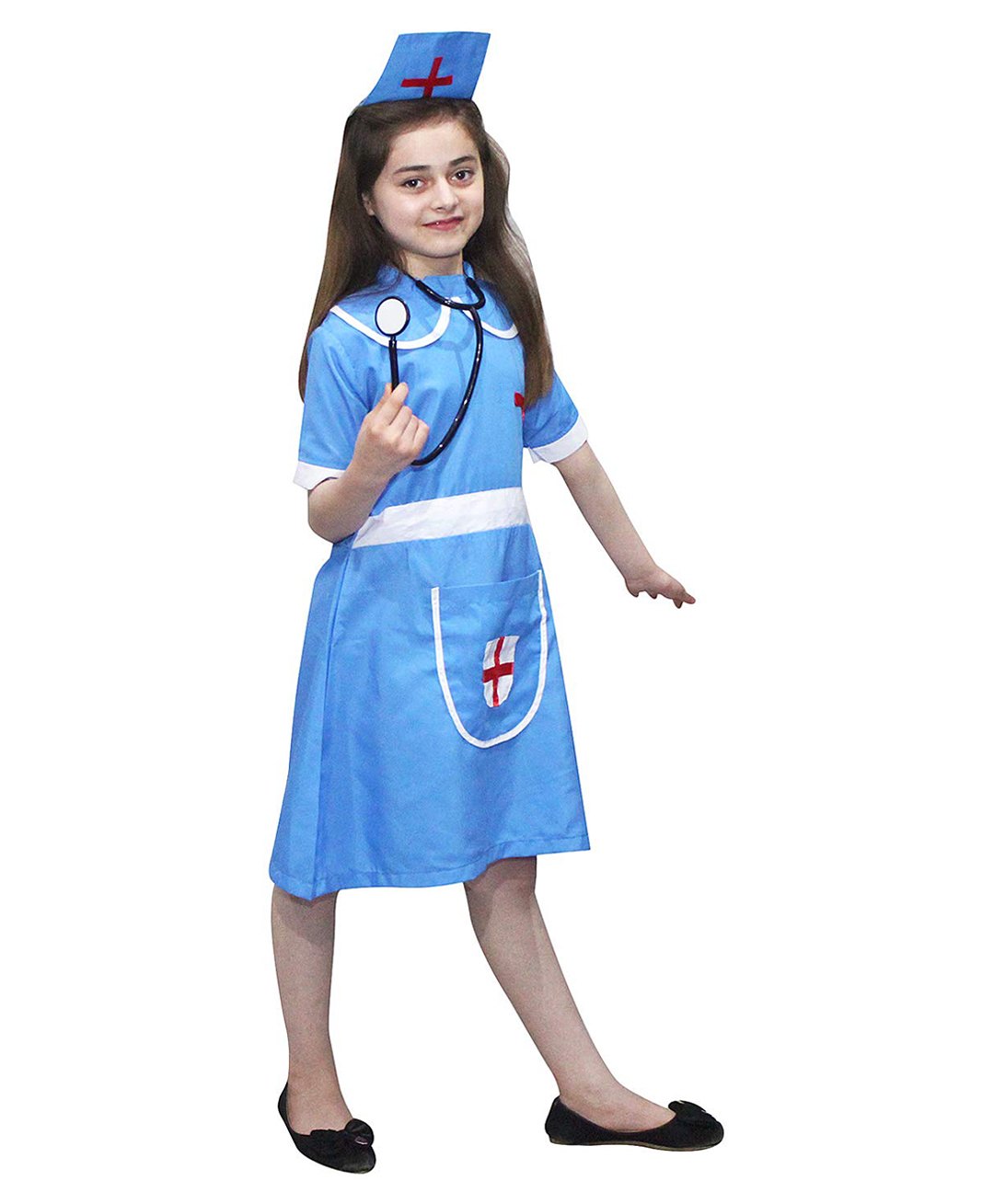 Kaku Fancy Dresses Our Community Helper Nurse Theme Costume Set - Blue-image-16
