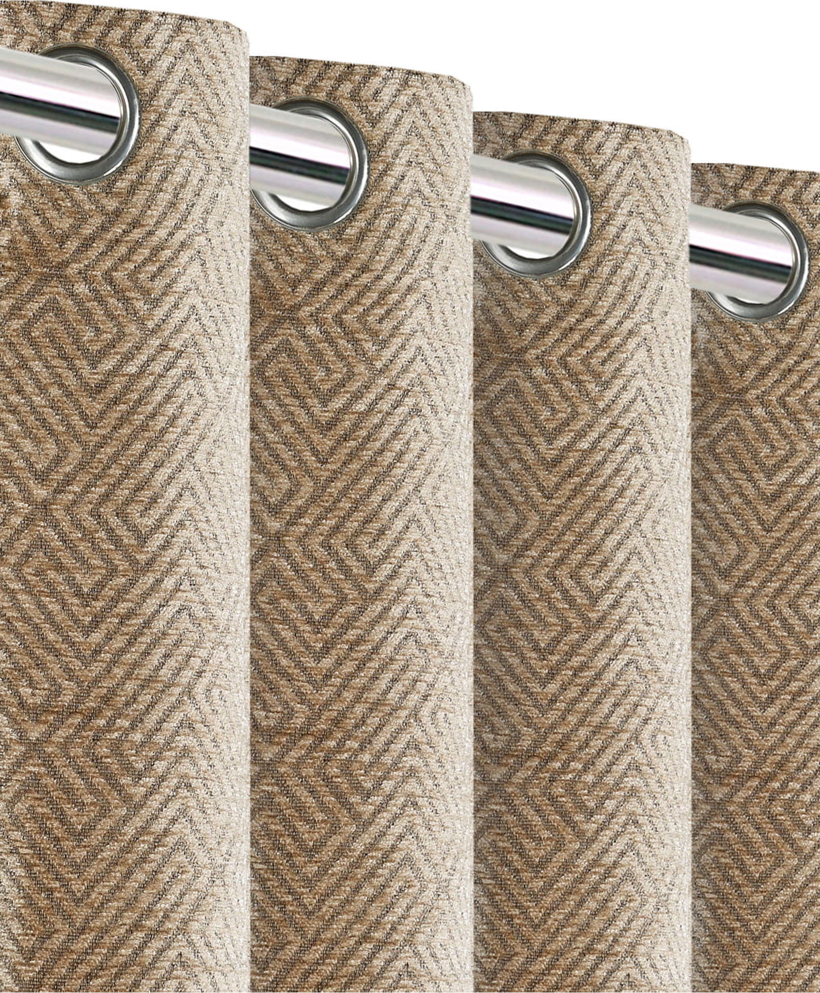 Saral Home Beige Chenille Blackout Set of 1 Door Curtain - (4X7 Feet)