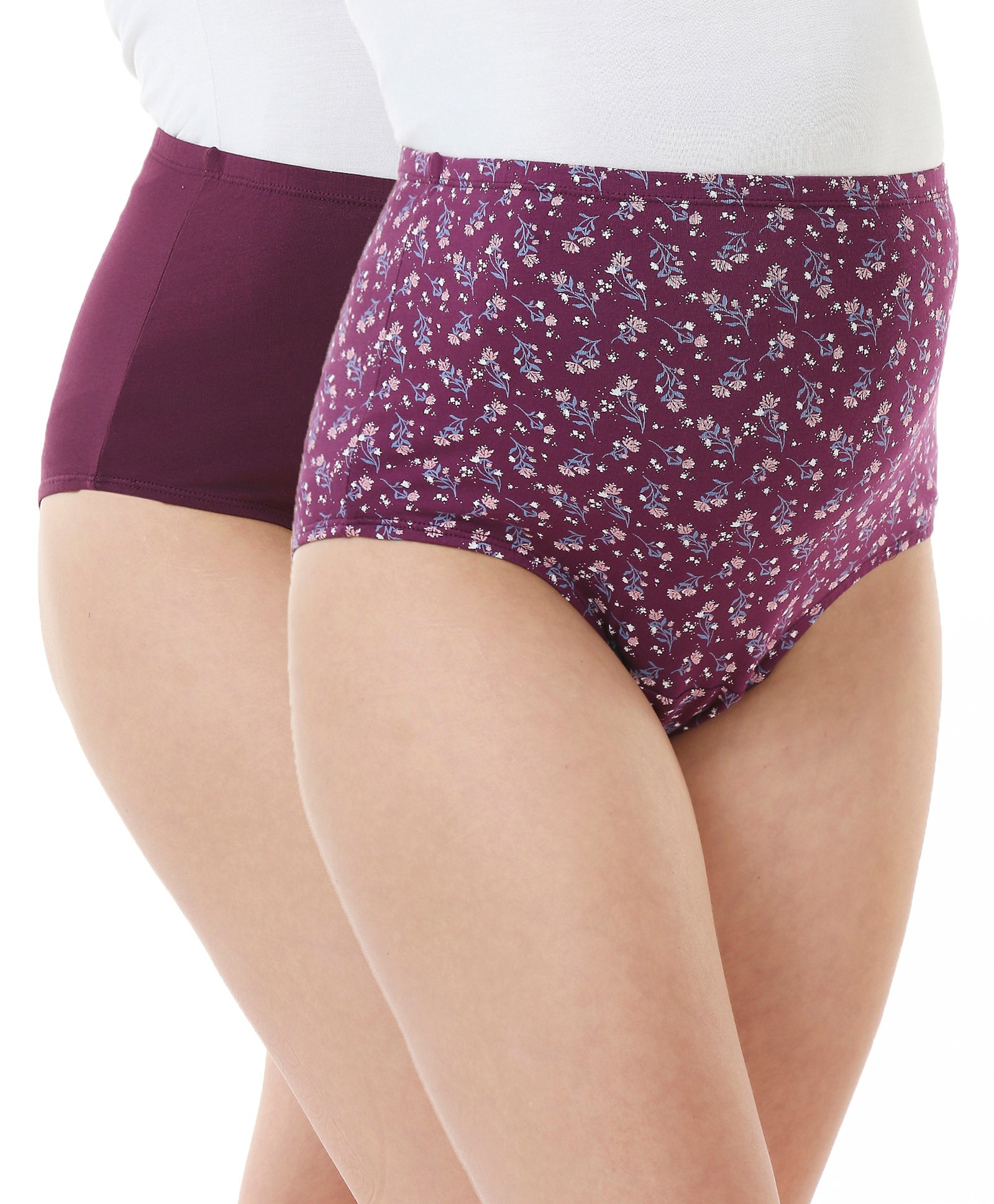Bella Mama Cotton Elastane High Coverage Floral Printed Panty Pack of 2 (Colour May Vary)-picture-29