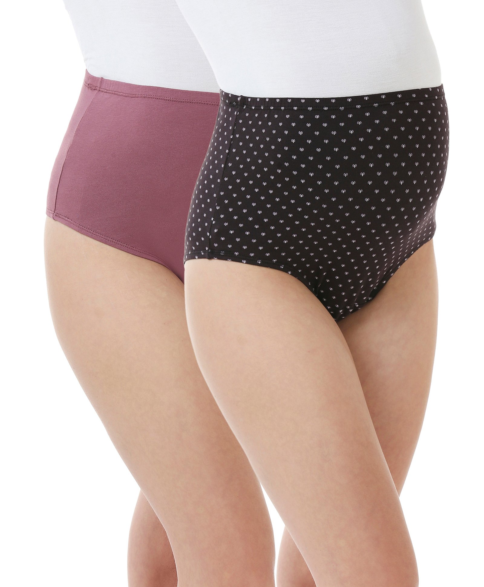 Bella Mama Cotton Elastane High Coverage Printed Panty Pack of 2 (Colour May Vary)-picture-23
