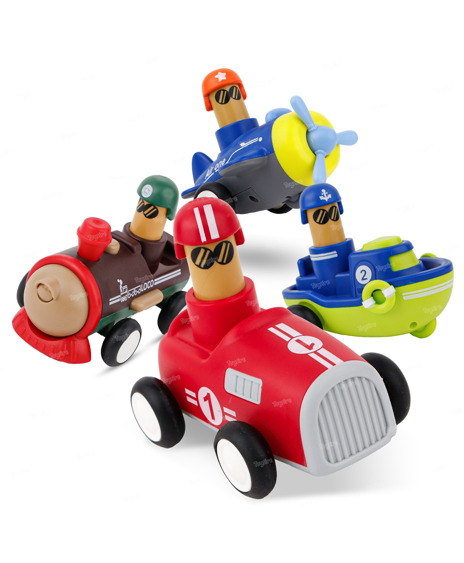 Toysire Toy Cars Push and Go Play Set Friction Powered Car Pull Back Vehicles Transport Tools Gifts for Babies (pack of 4)-image-28