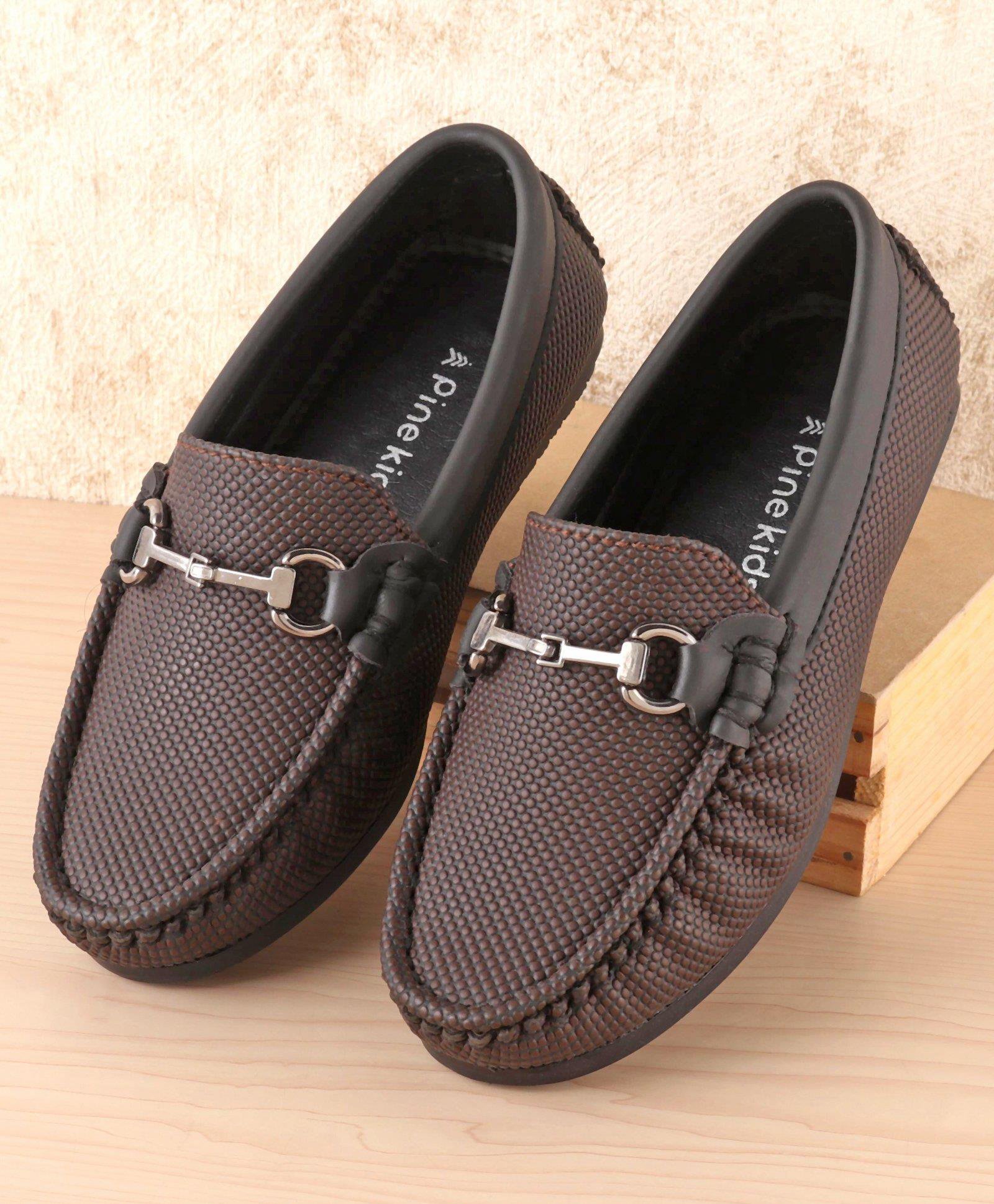 Pine Kids Slip On Formal Shoes - Brown-picture-16