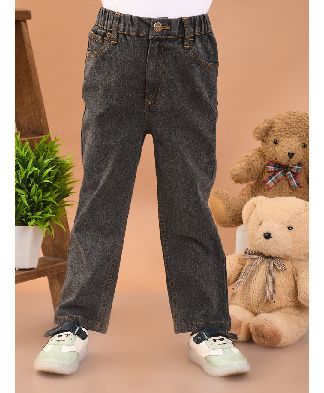 Superminis Solid Denim Jeans - Grey-picture-13