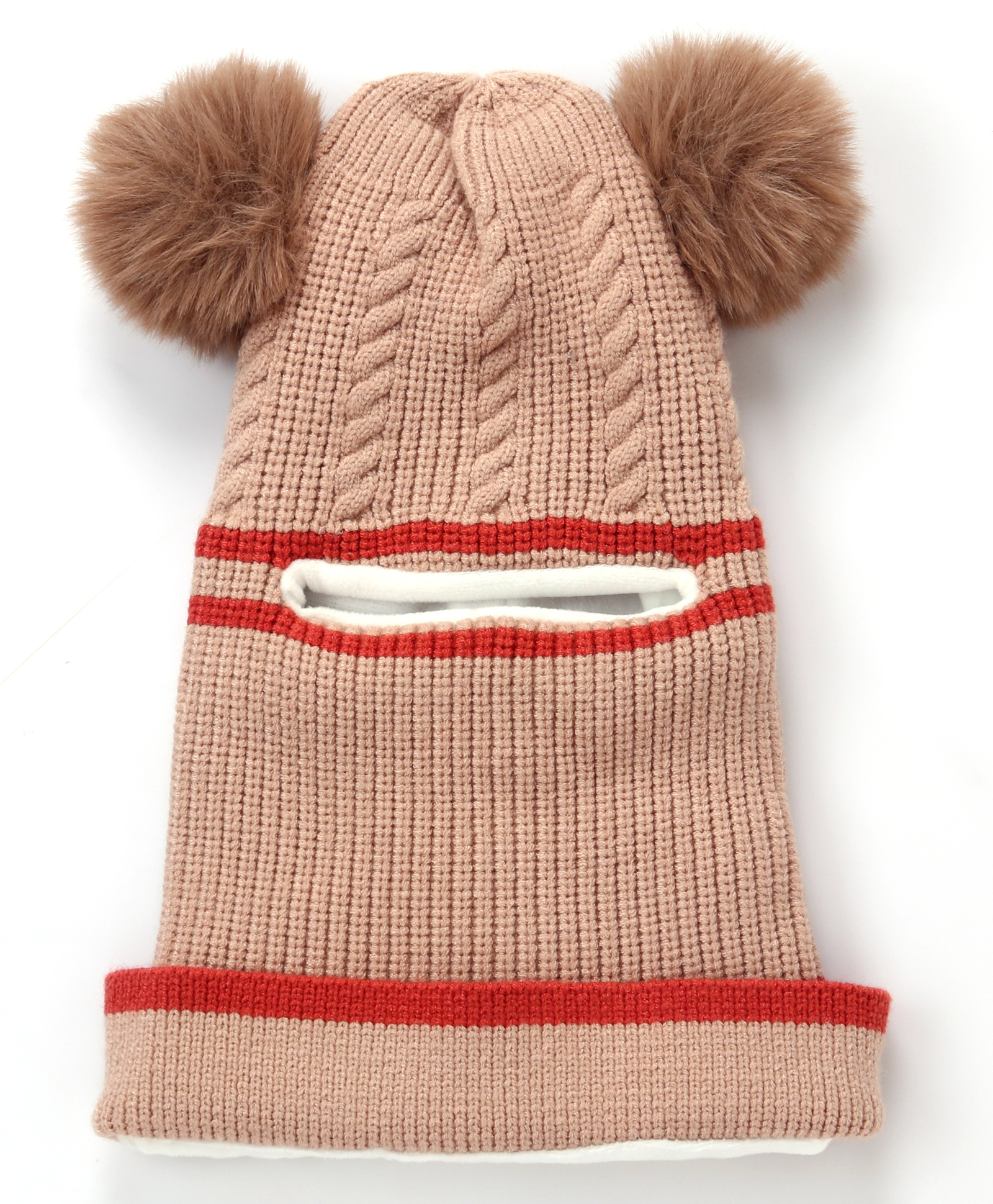 Babyhug Monkey Cap with Bear Applique - Beige-image-13