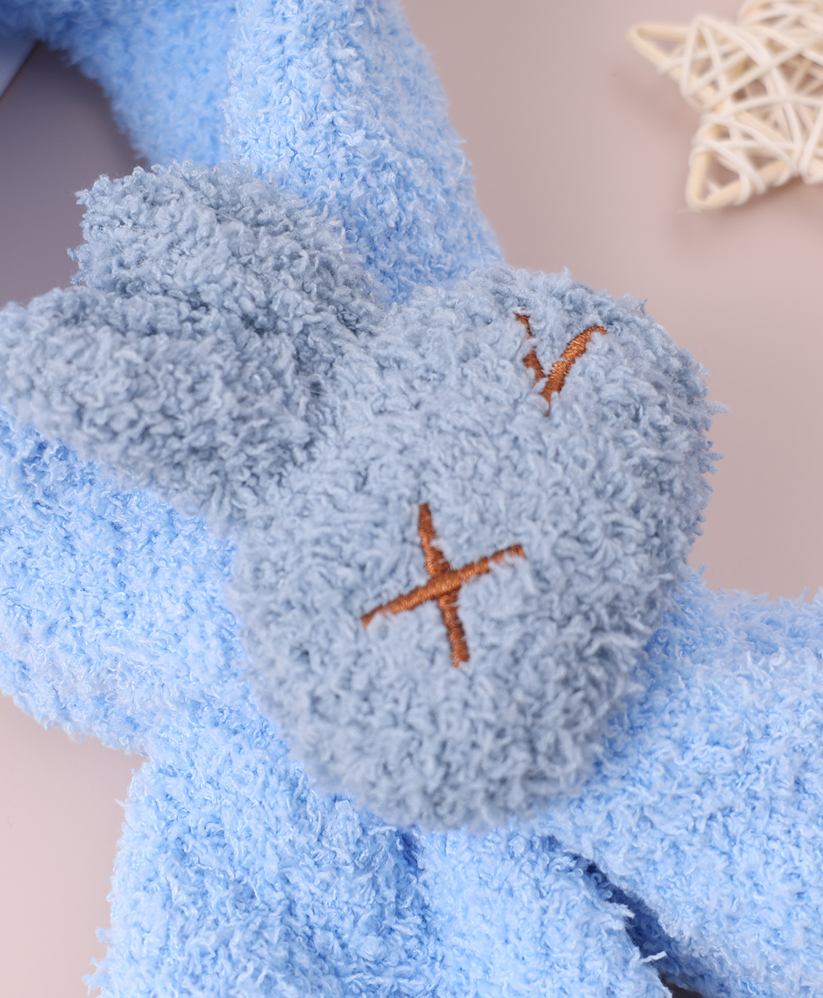 Babyhug Woollen Cap & Sets with Knot & Applique - Blue-image-38
