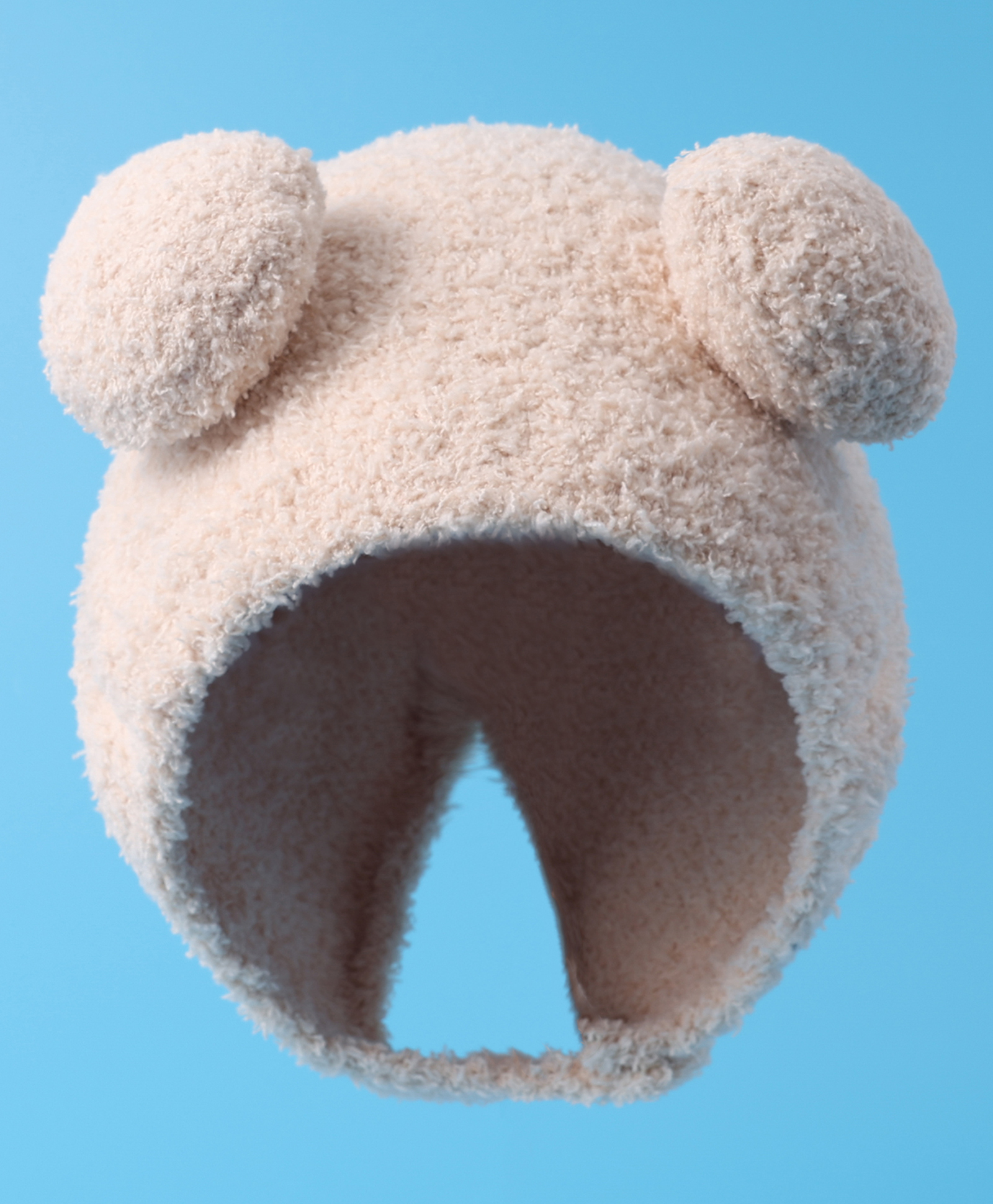 Babyhug Woollen Cap with Applique - Beige-image-34