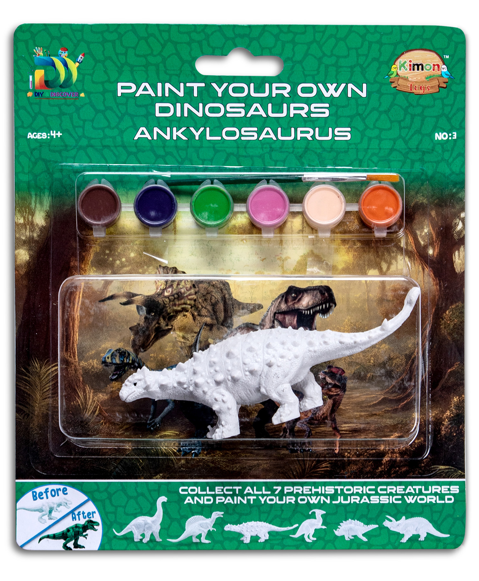 Kimon Toys Paint Your Own 3D Dinosaurs - Ankylosaurus - No. 3-picture-16