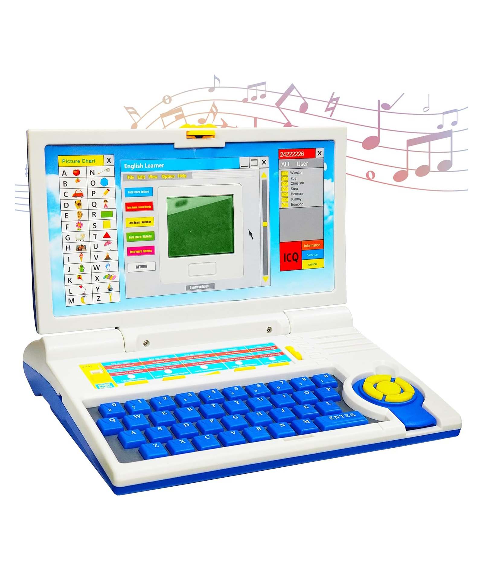 House of Kids Battery Operated Toy Laptop - Multicolor-picture-17