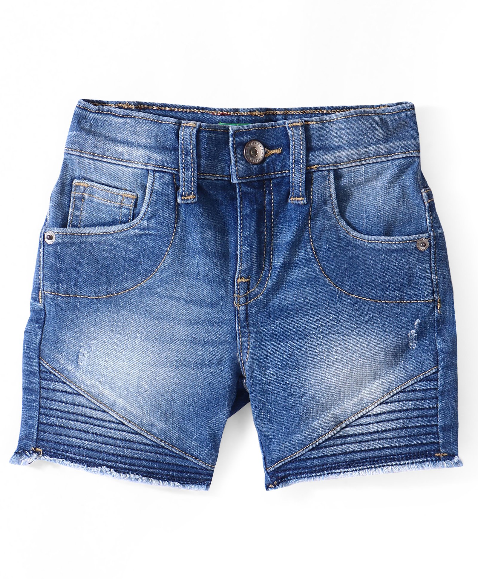 UCB Cotton Woven Knee Length Shorts Solid Colour  - Blue-picture-35