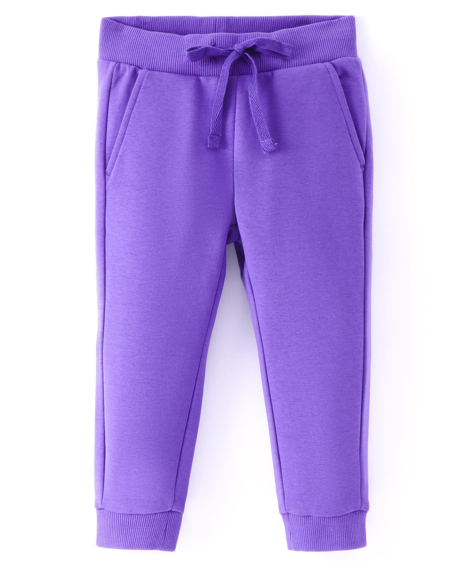 UCB Cotton Full Length Solid Track Pants - Purple-picture-27