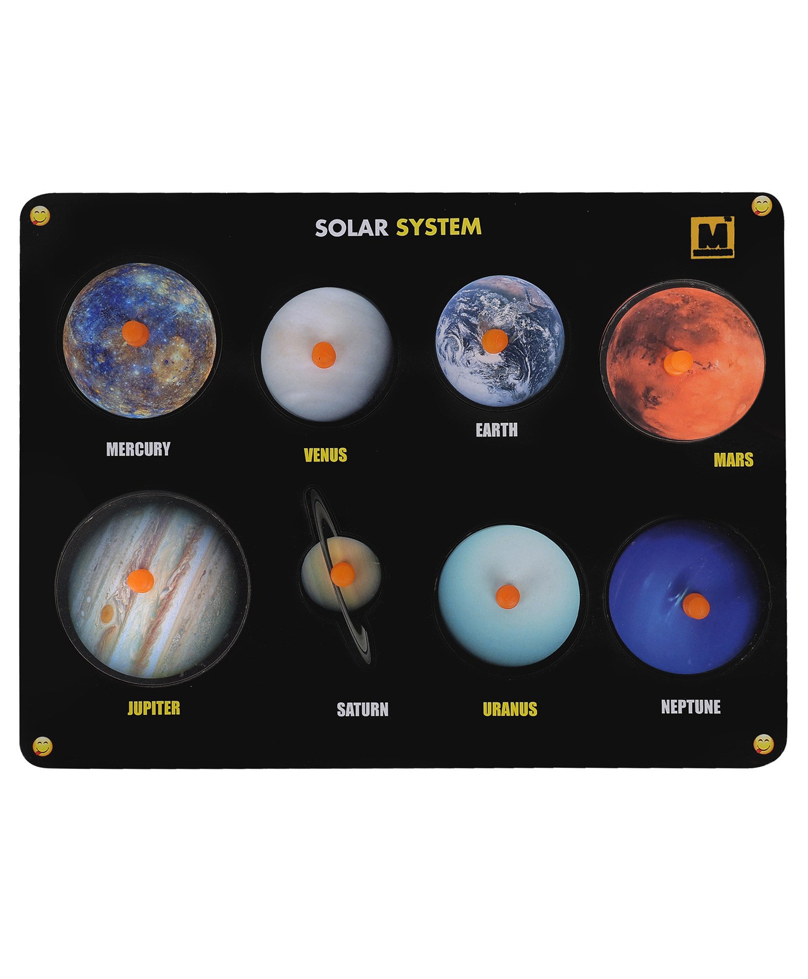 MINDMAKER - Wooden Puzzle with Knobs Educational and Learning Toy for Kids (Solar System)-picture-20