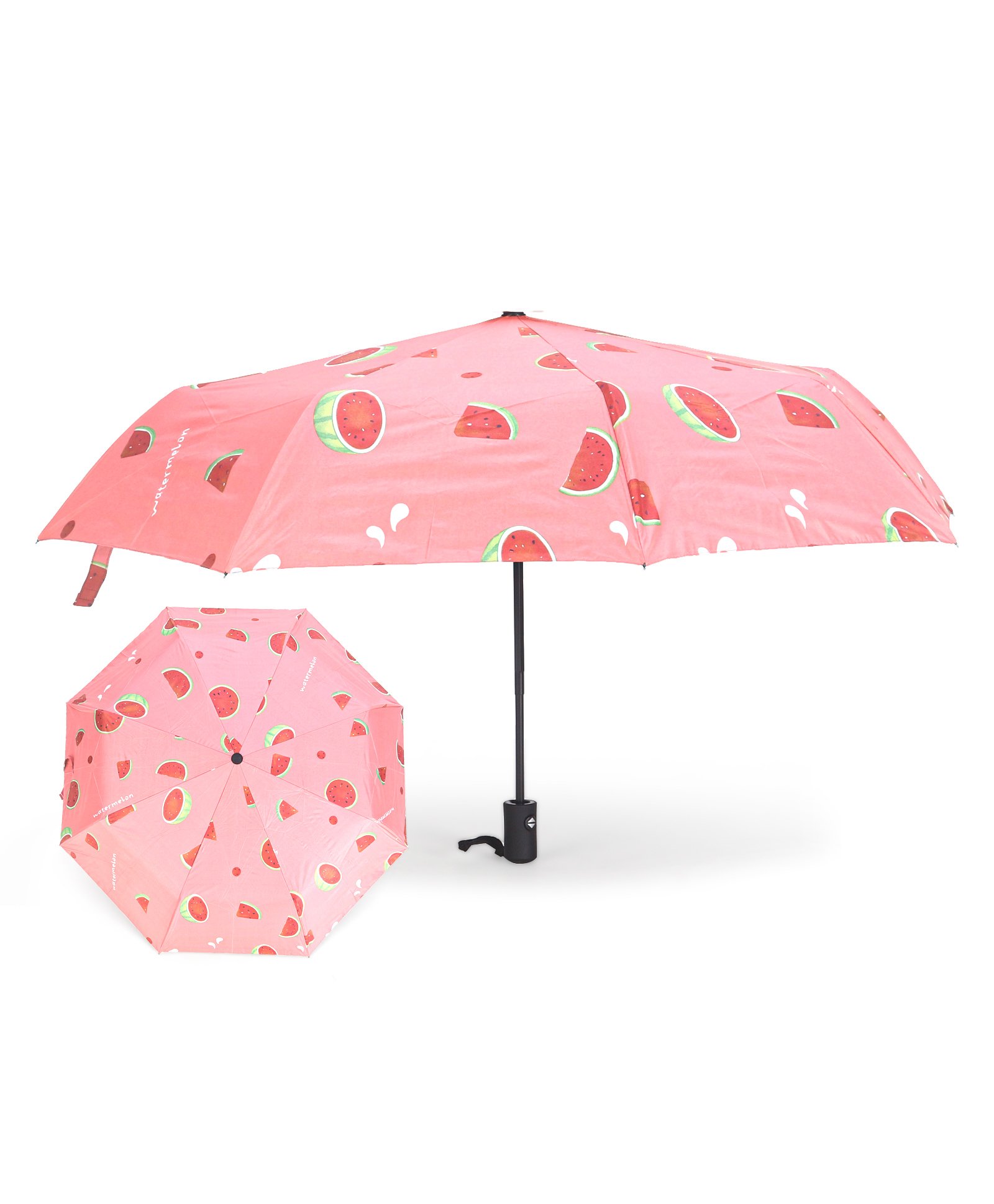 Free-size Umbrella With Watermelon Print - Pink