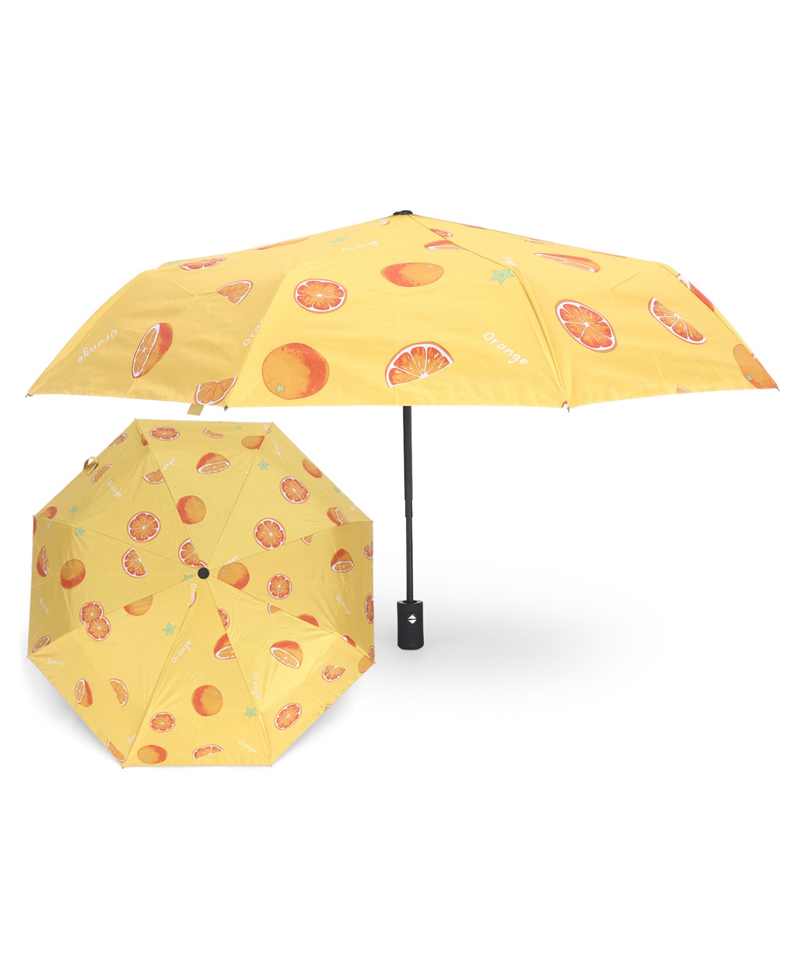 Orange Print Umbrella-Orange