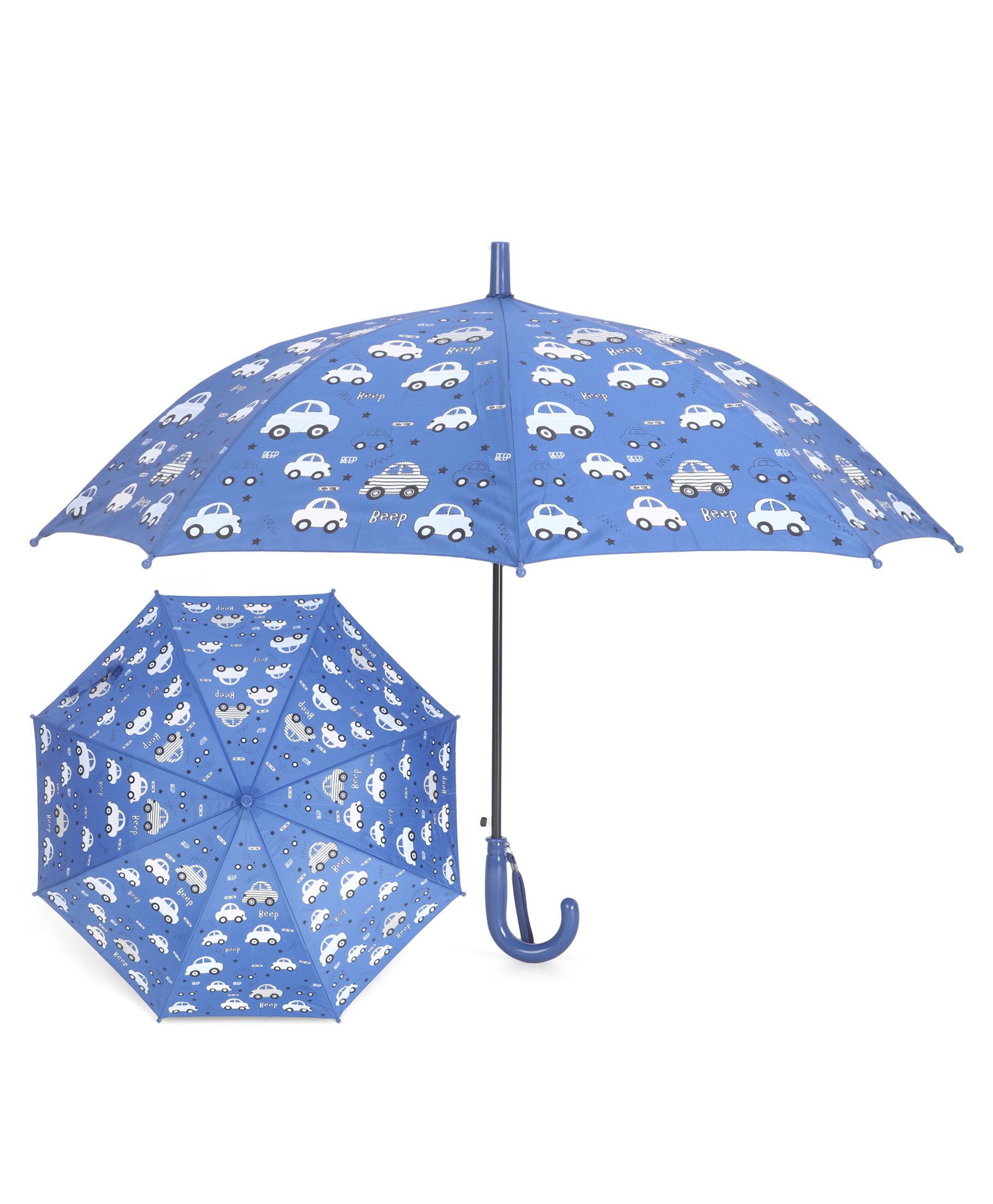 Free-size Umbrella With Bear Print - Blue