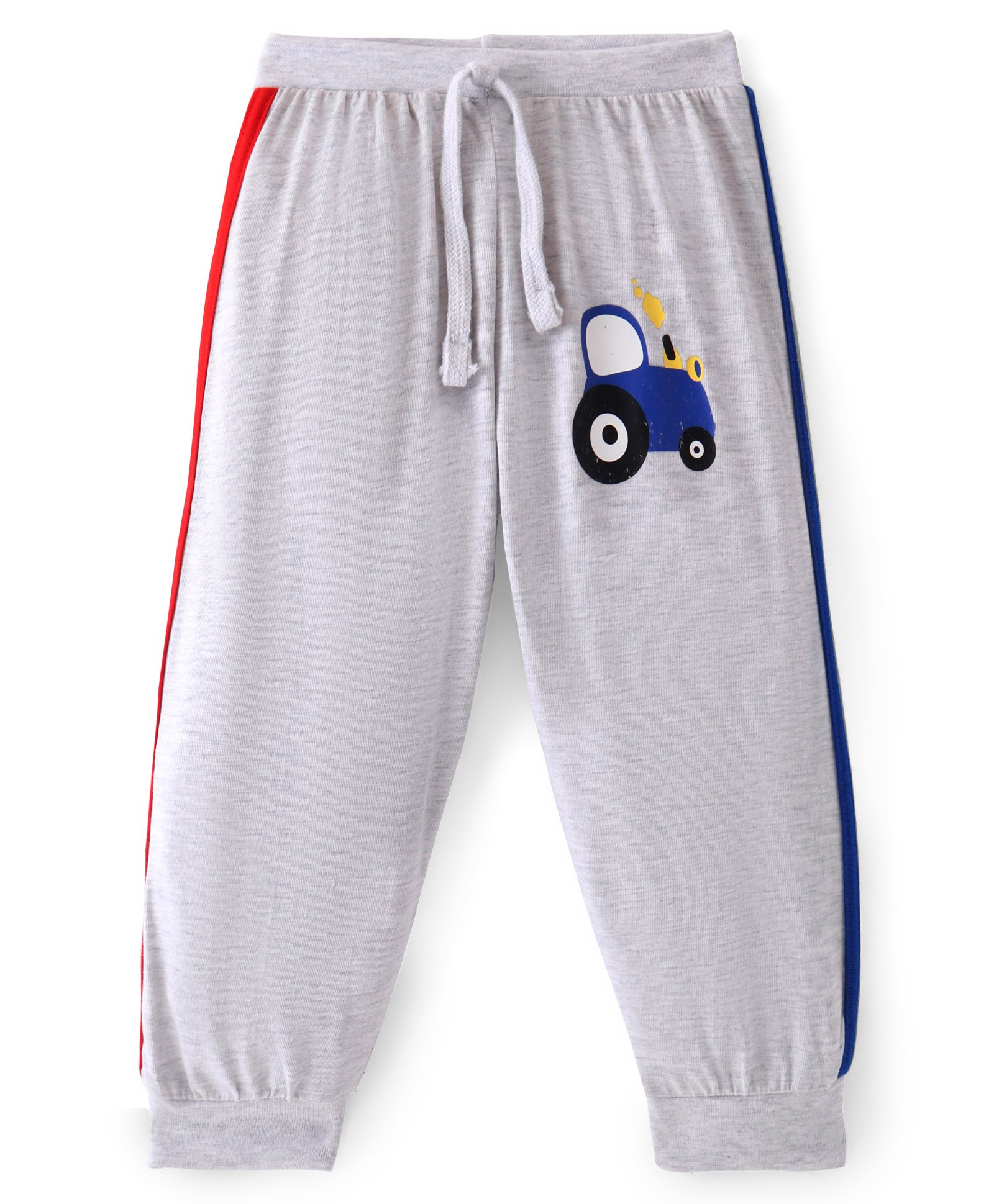 Babyhug Cotton Knit Full Length Lounge Pant with Vehicle Print - Grey-picture-15