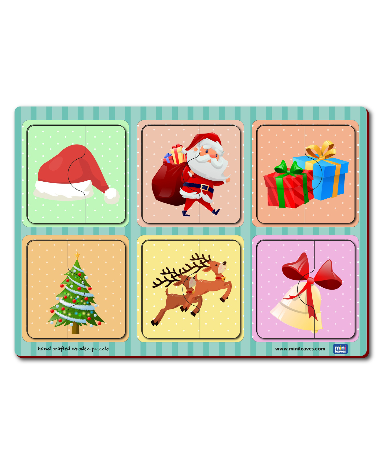 minileaves Mini Leaves Puzzle for Kids - Christmas Jigsaw Puzzle Toys 6 Pcs-picture-16