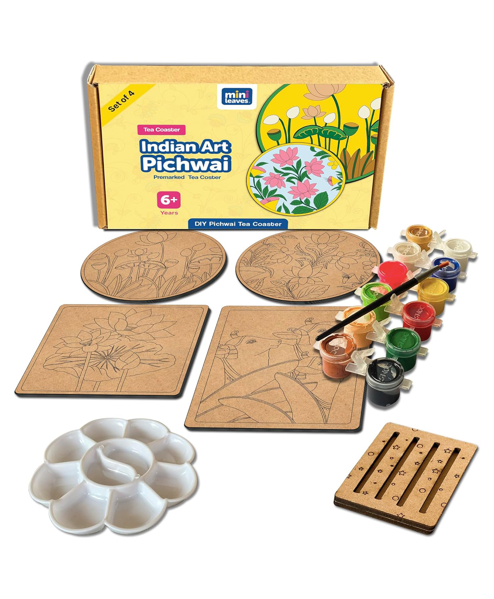 minileaves Mini Leaves Colorful Pichwai Art Mandala DIY Painting Kit for Home Decoration for 6+ Kids-picture-45