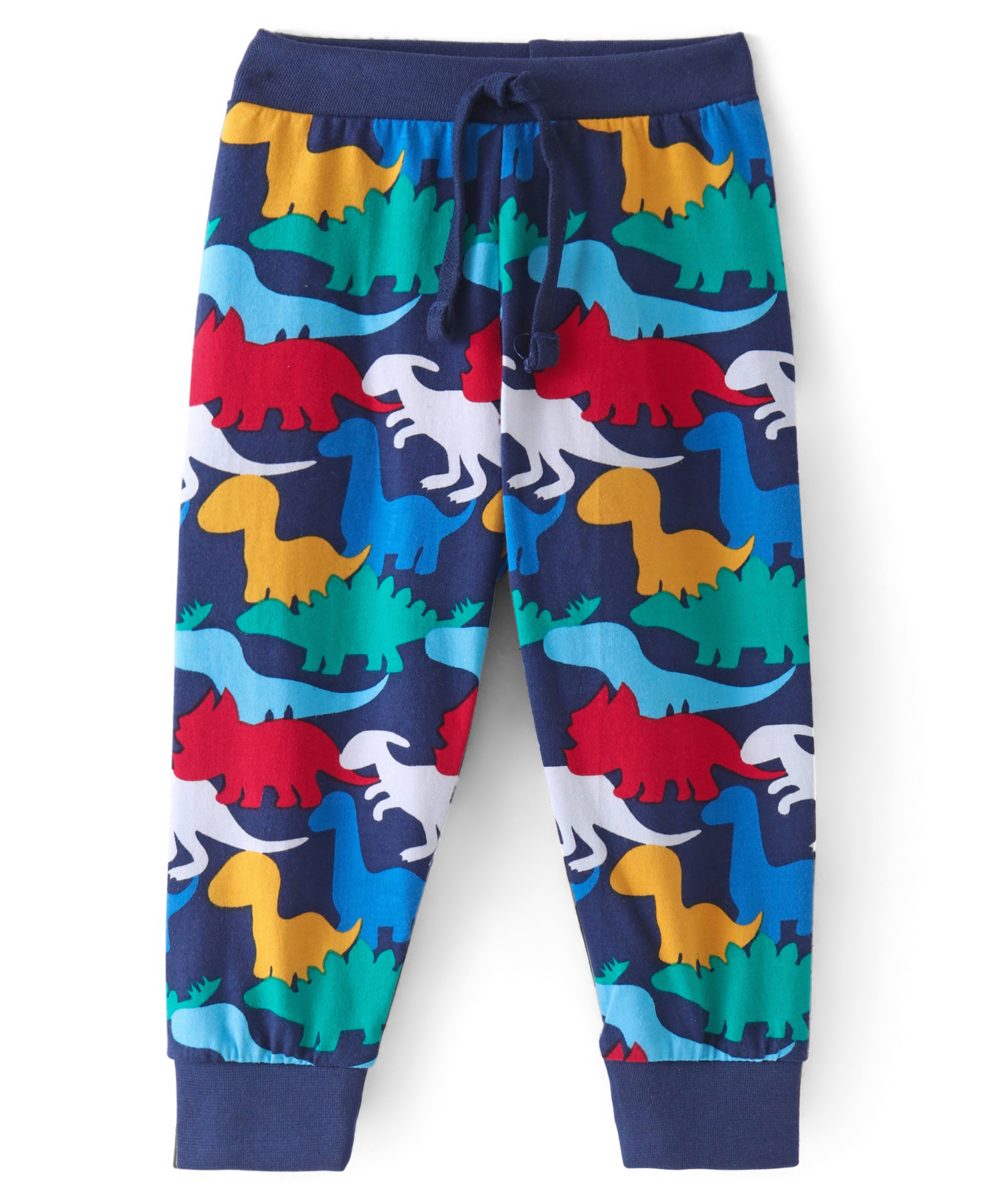 Babyhug Cotton Knit Full Length Lounge Pant Dino Print - Navy Blue-picture-21