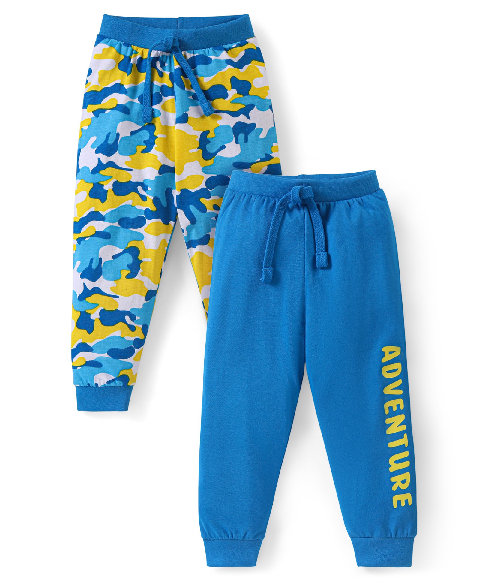 Babyhug Cotton Knit Full Length  Lounge Pant Camouflage Print Pack of 2 - Multicolour-image-16