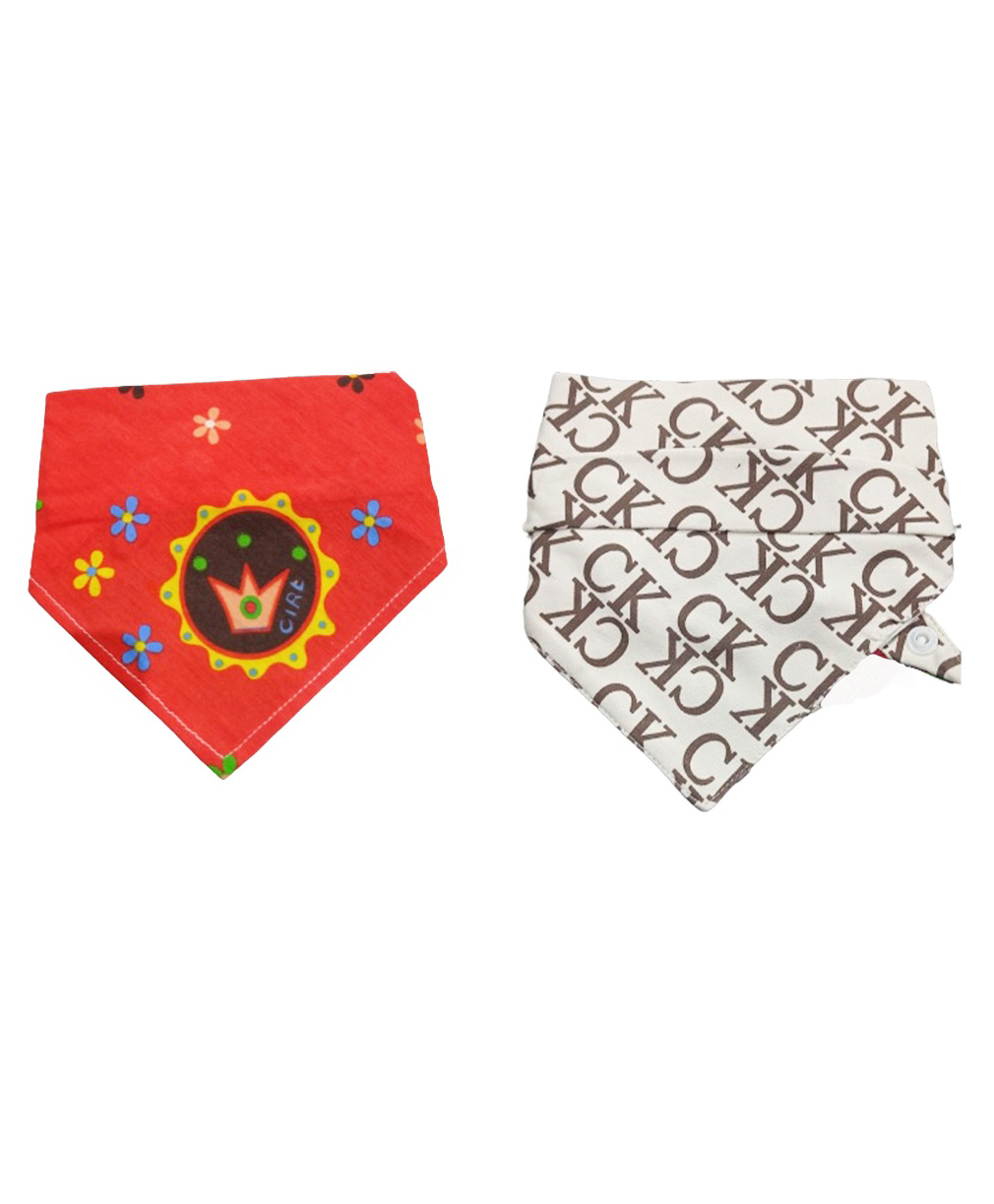 Chinmay Kids Reusable Baby Bibs Two Layered Cute Prints Edges Assorted Color Pack of 2  (Red-White)-image-42