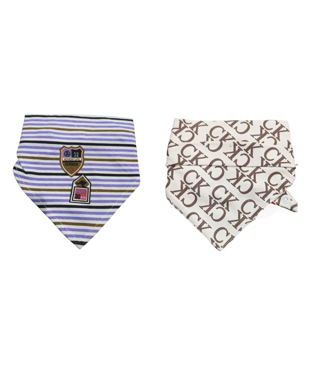 Chinmay Kids Reusable Baby Bibs Two Layered Cute Prints Edges Assorted Color Pack of 2  (Blue-White)-image-46