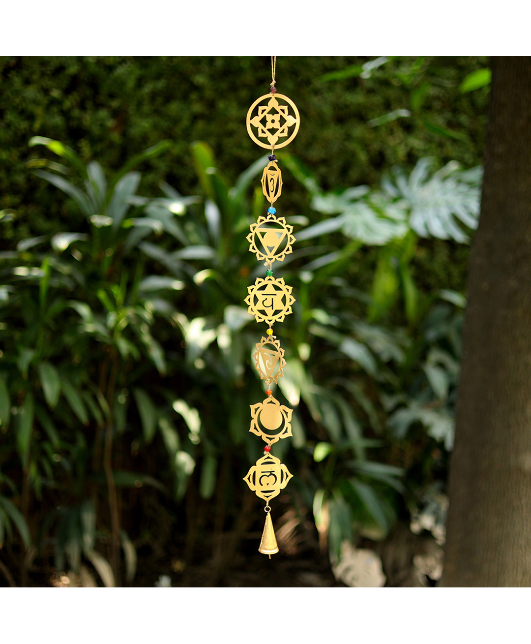 duli DuliMetal Wall Hanging Chakras Windchime with Hanging Bells-picture-2