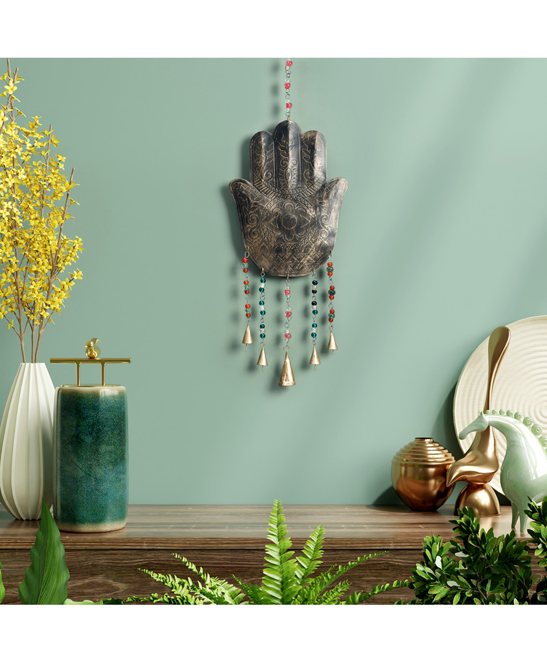 Duli Metal Wall Hanging Windchime with Hanging Bells-picture-34