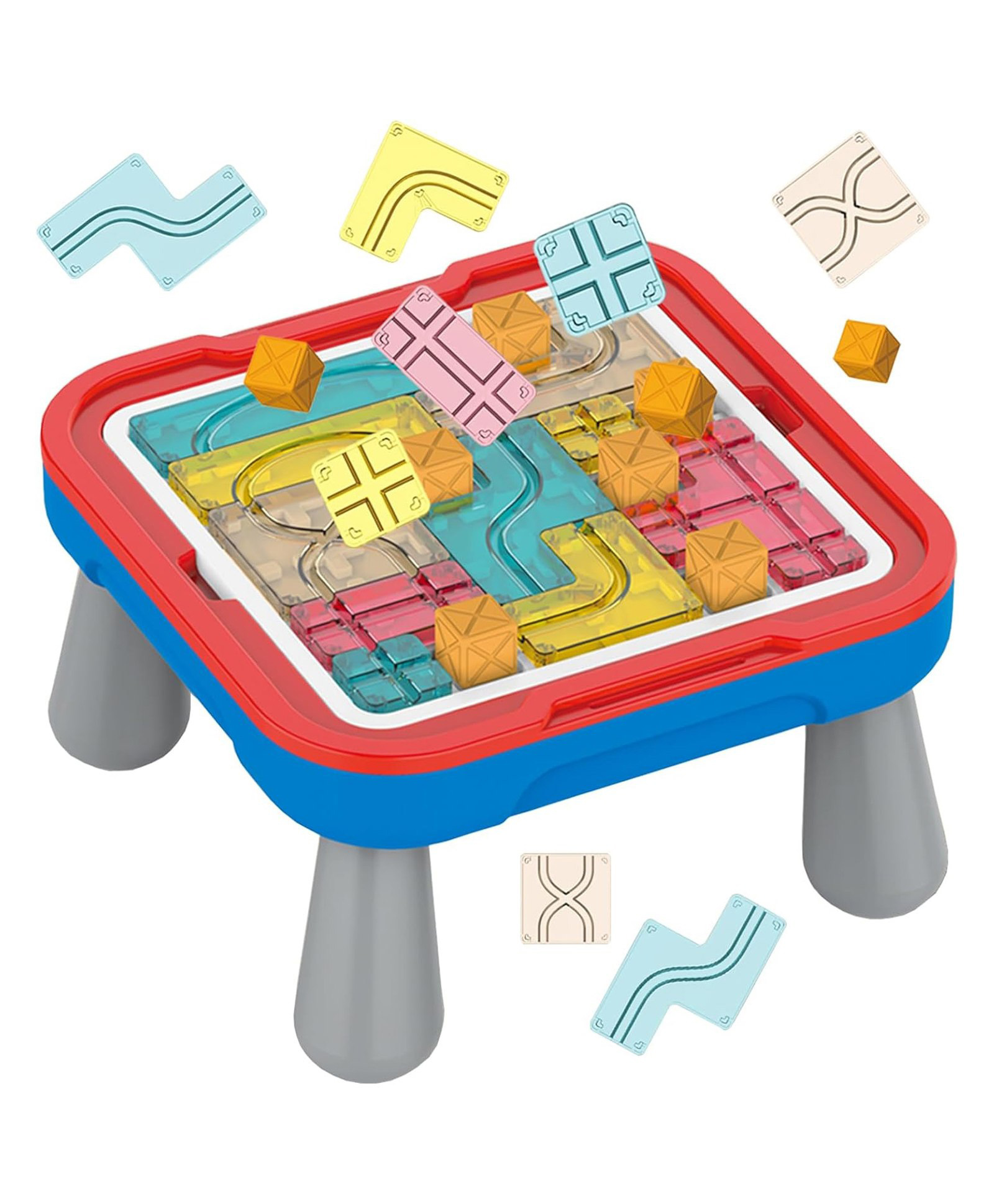 AKN TOYS Plastic Blocks Puzzle Brain Teasers Toy Tangram Jigsaw Intelligence Colorful Russian Blocks Game STEM Montessori Educational Gift for Kids - COLOR MAY VARY-image-2