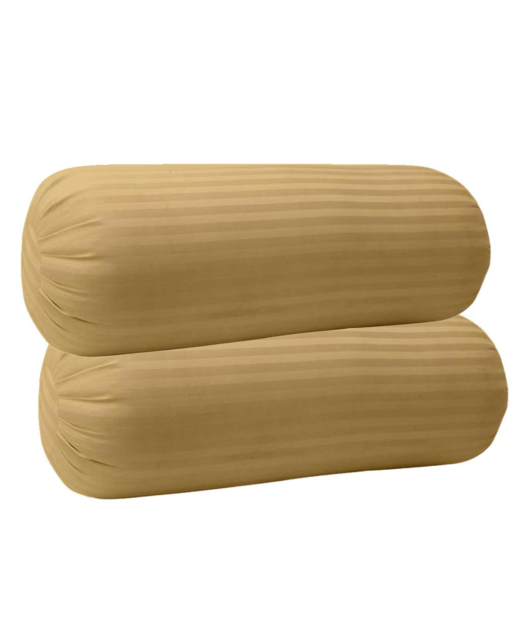 Trance Home Linen Premium 100% Cotton Bolster Covers - Set of 2 Beige-image-18